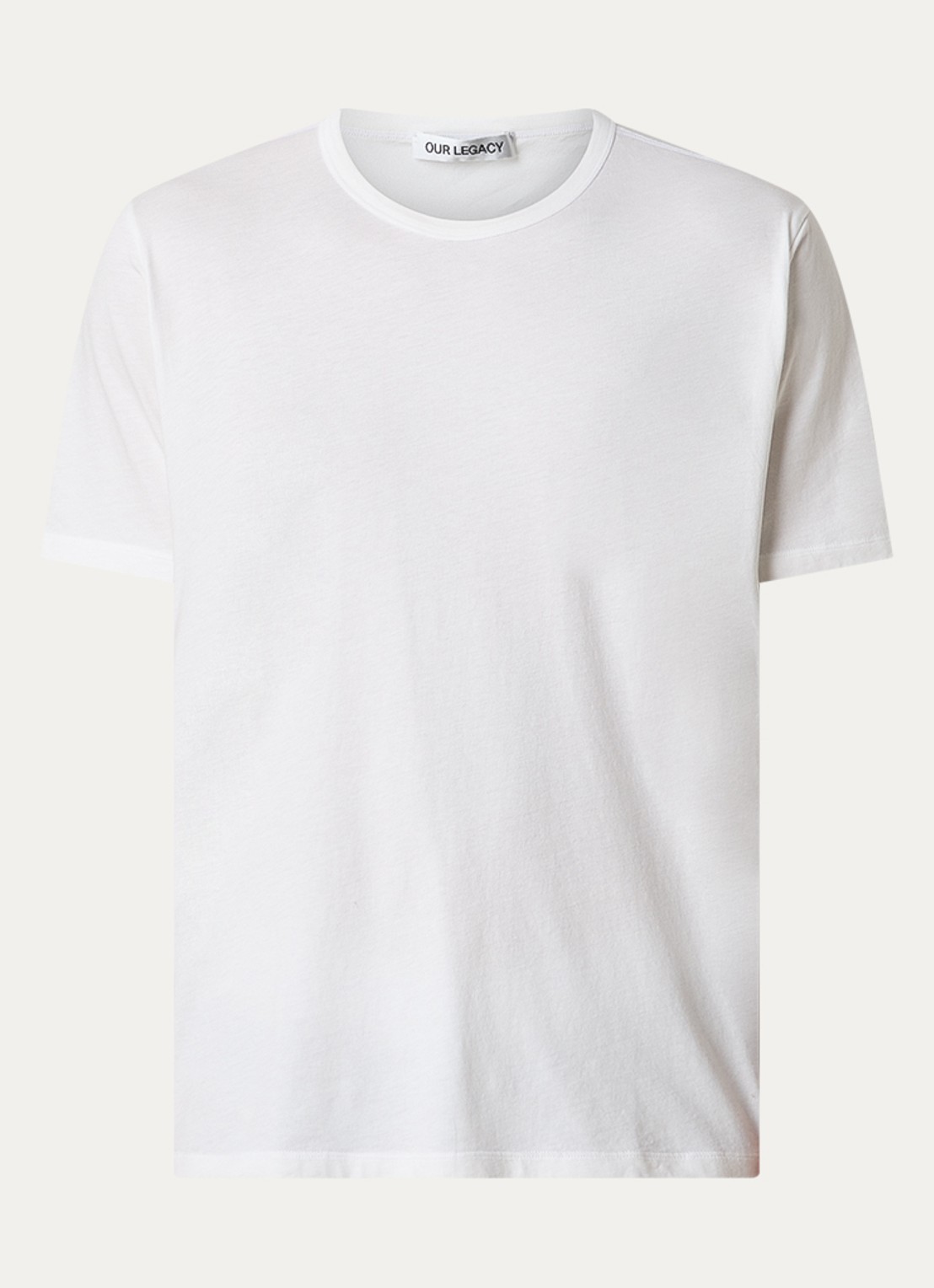 Our Legacy New Box oversized T-shirt met stretch - voorkant 2 gebroken wit