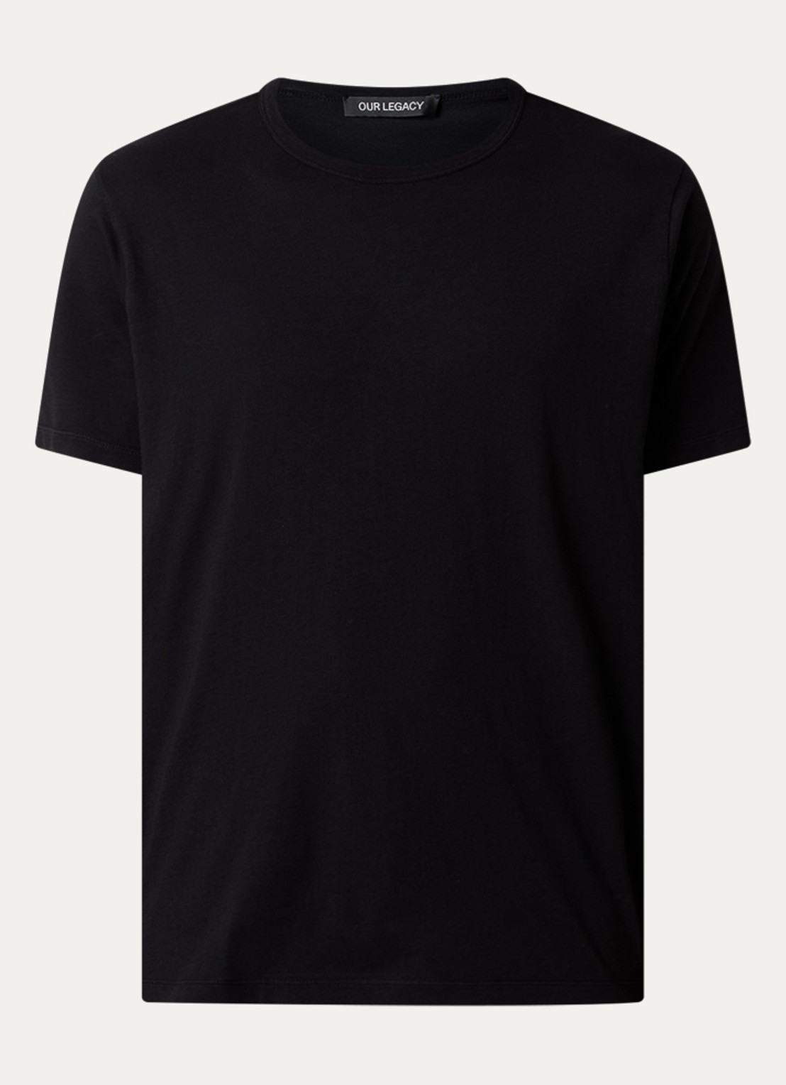Our Legacy New Box oversized T-shirt met stretch - voorkant 4 zwart