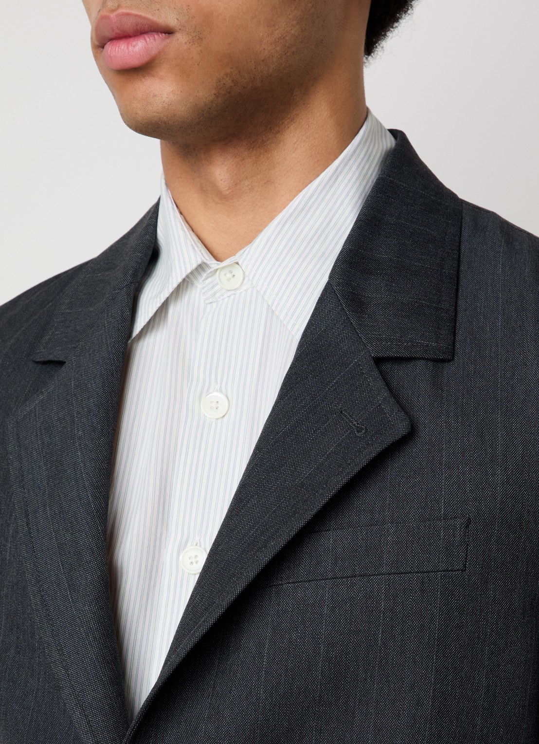 Our Legacy Regular fit colbert met paspelzakken - detail 4 antraciet