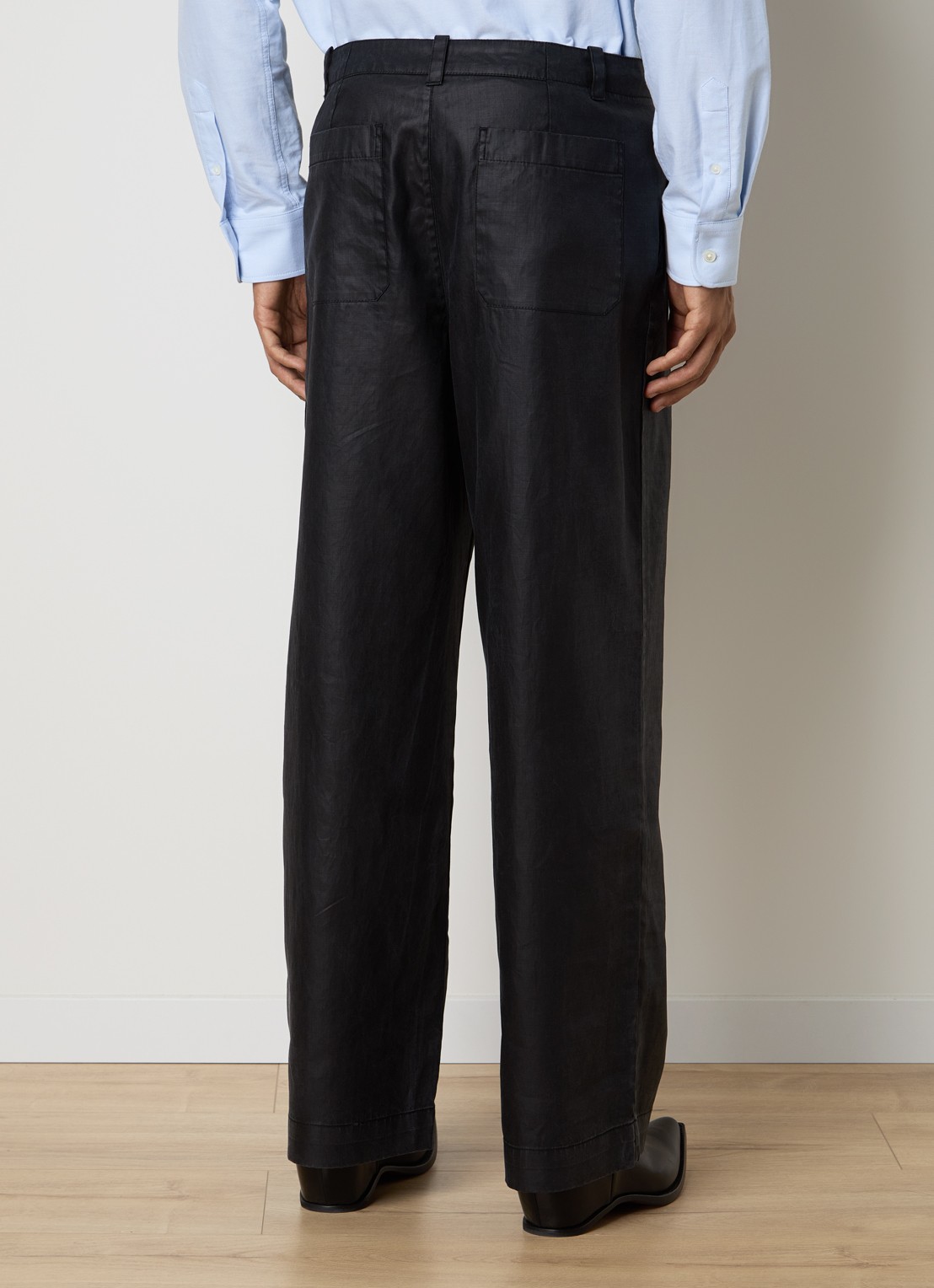 Our Legacy Straight fit pantalon met steekzakken - achterkant 4 zwart
