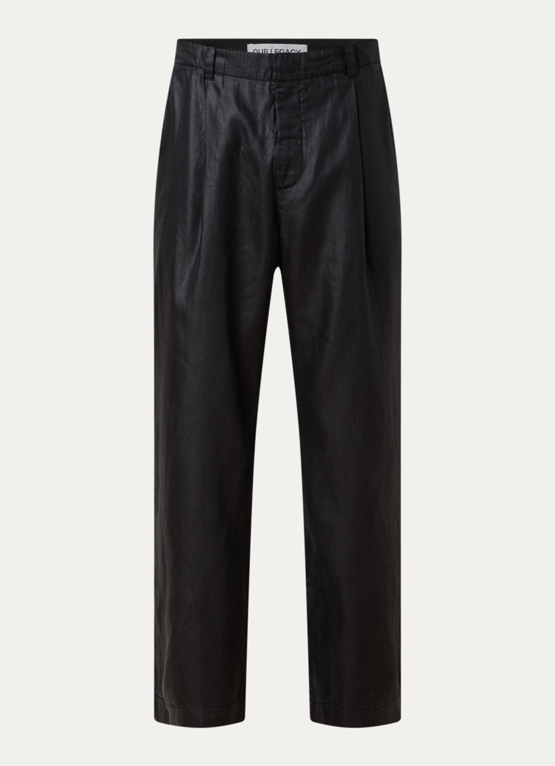 Our Legacy Straight fit pantalon met steekzakken - voorkant 5 zwart