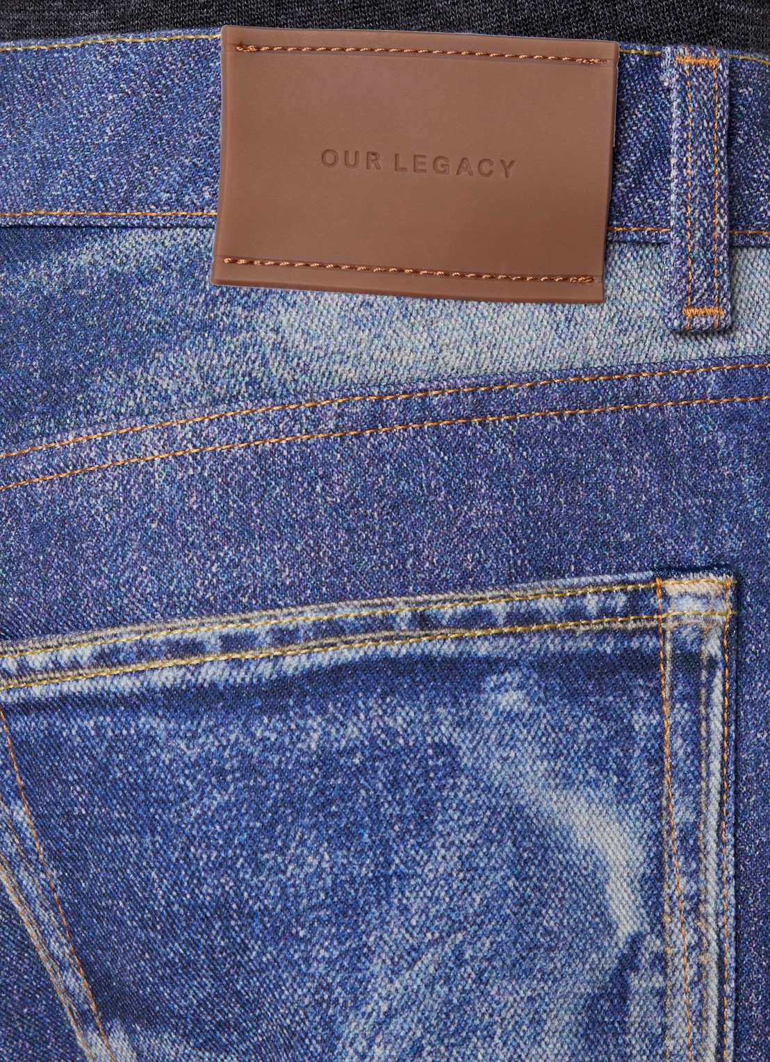 Our Legacy Third mid waist straight fit jeans met gekleurde wassing - detail 3 indigo