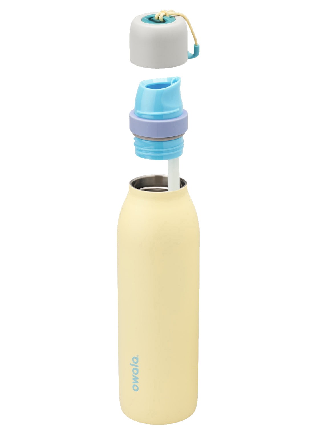 Owala FreeSip Twist waterfles 53 cl - voorkant 2 lichtgeel