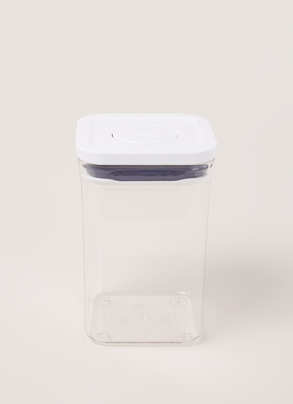 Oxo Good Grips voorraadbus vierkant 1 L - voorkant 2 transparant