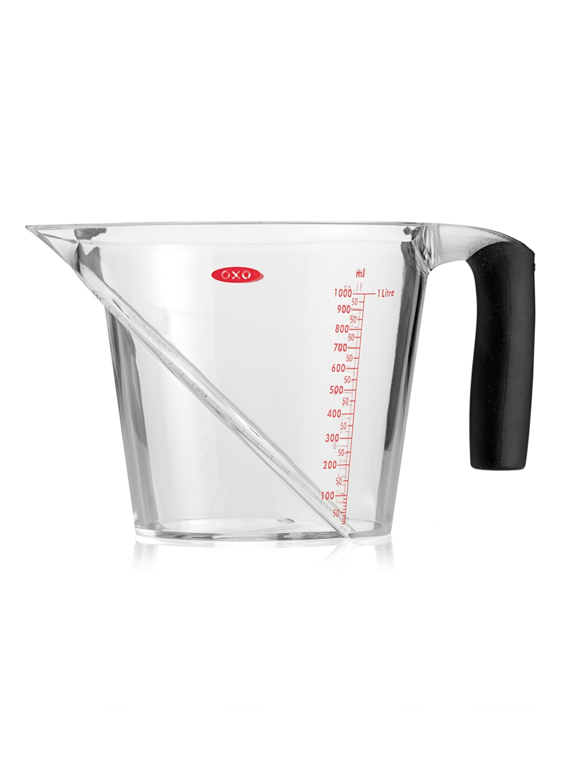 Oxo Maatbeker 1 liter - voorkant transparant
