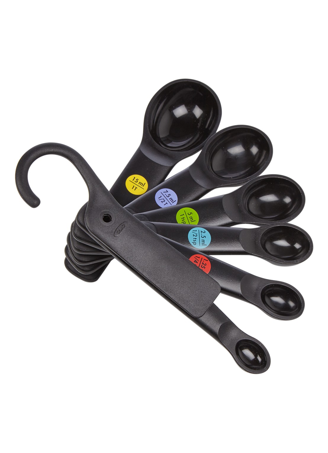 Oxo Maatlepel set van 6 - voorkant zwart