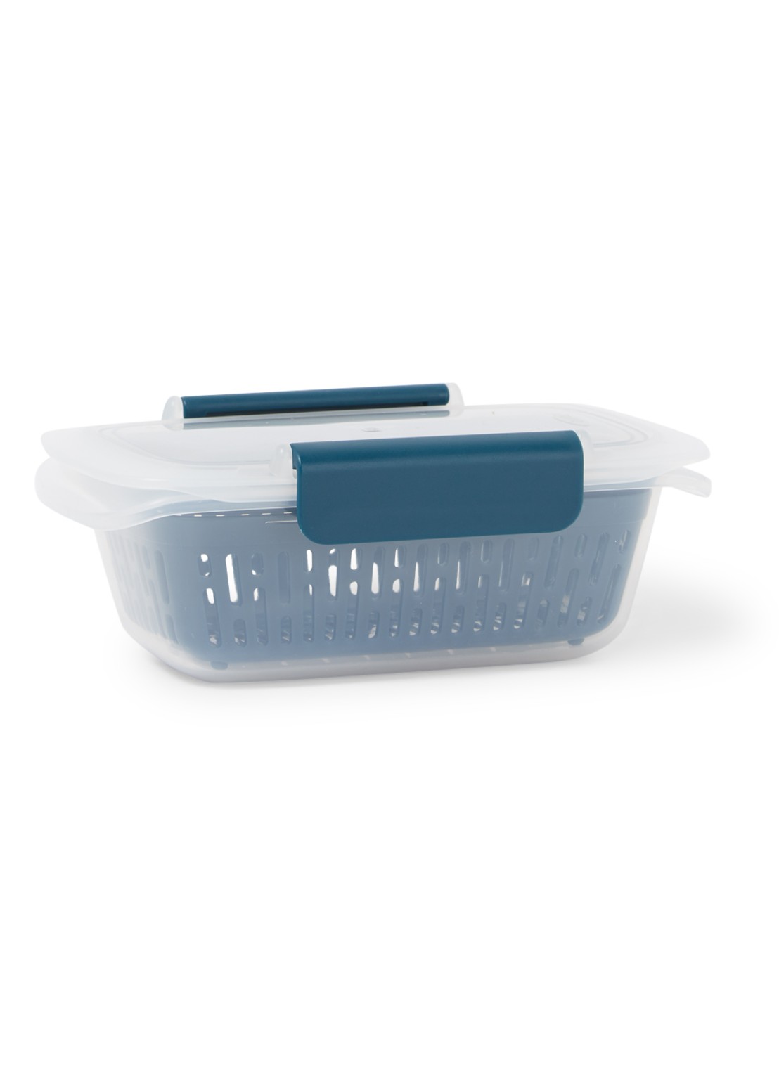 Oxo Prep & Go fruitbakje met vergiet 450 ml - voorkant wit