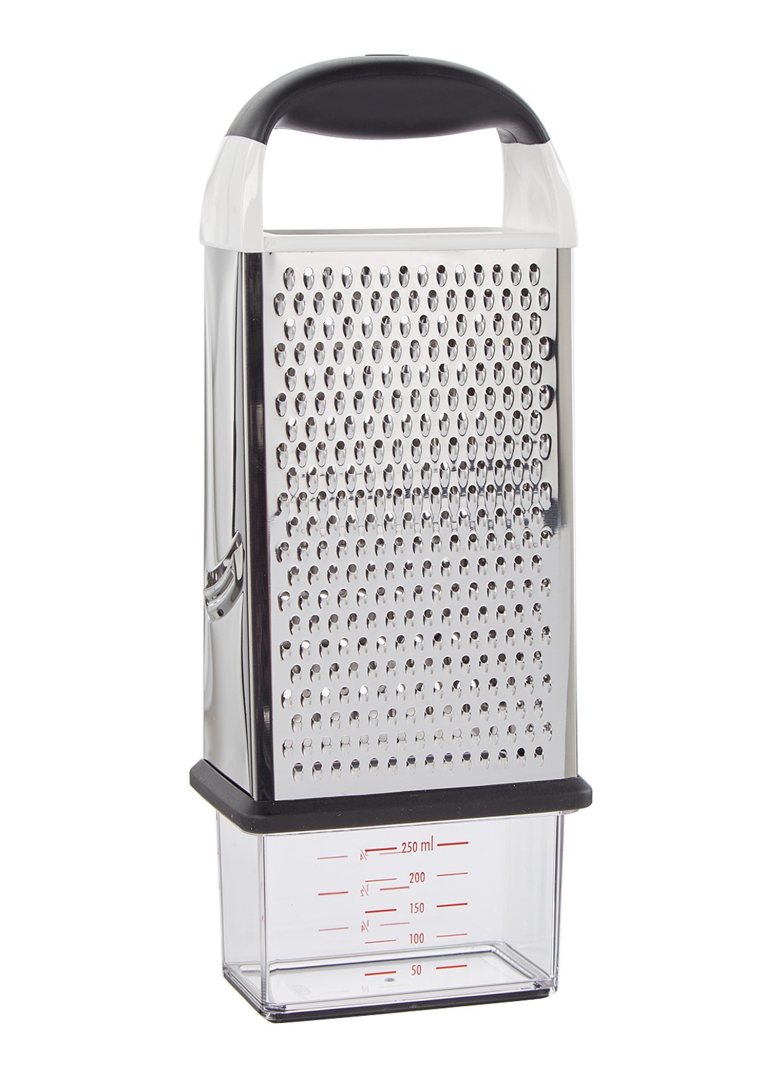 Oxo Rasp met reservoir - voorkant zilver