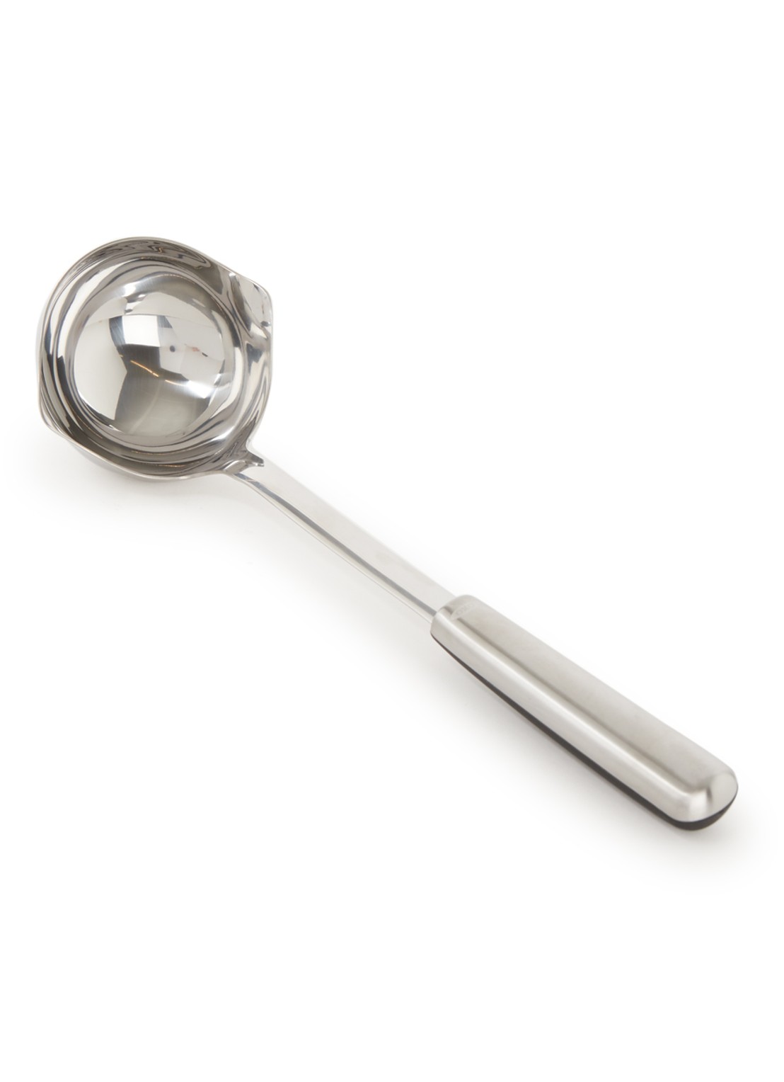 Oxo Steel soeplepel 33 cm - voorkant zilver