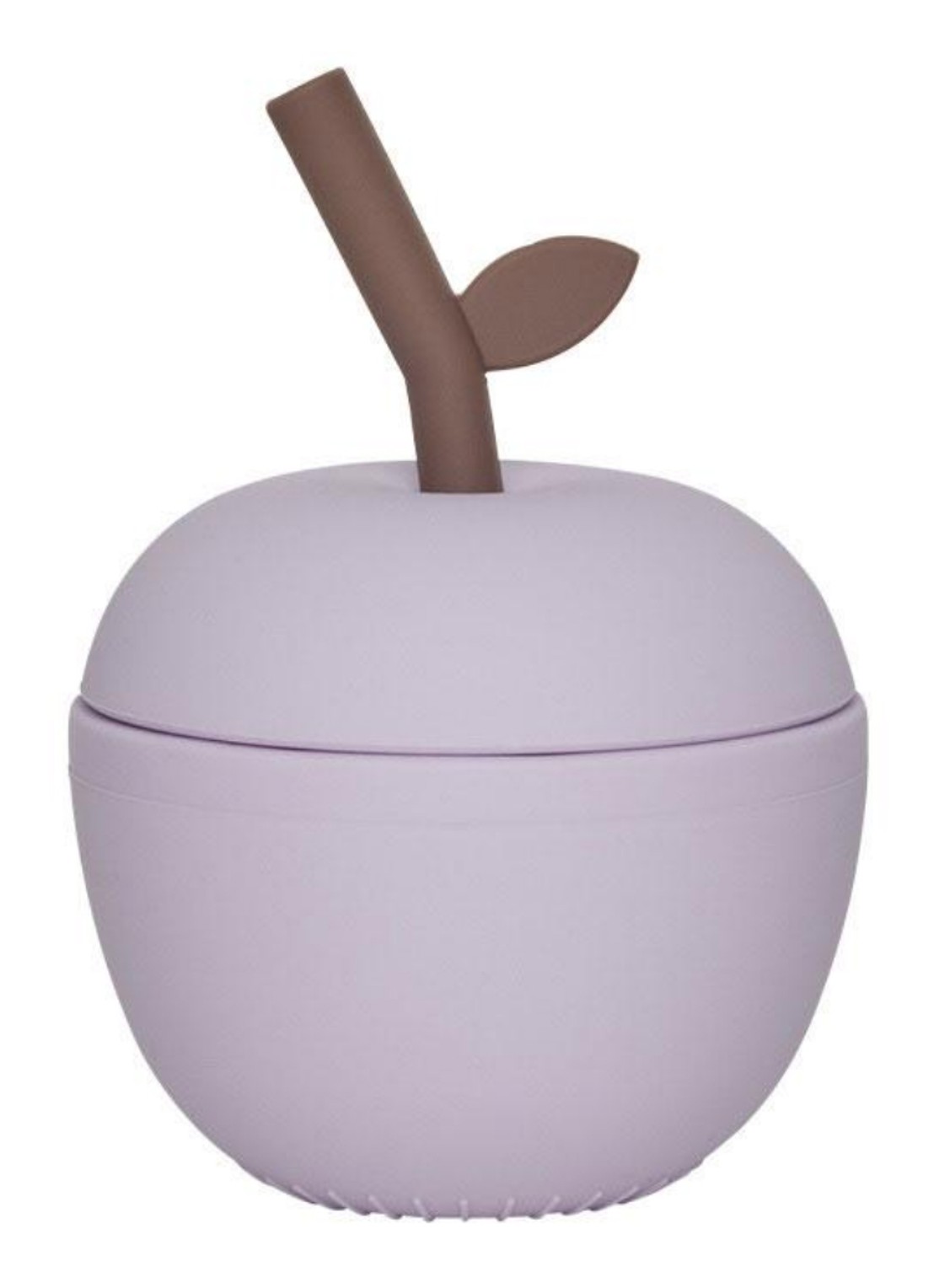 OYOY Apple drinkfles siliconen - voorkant paars
