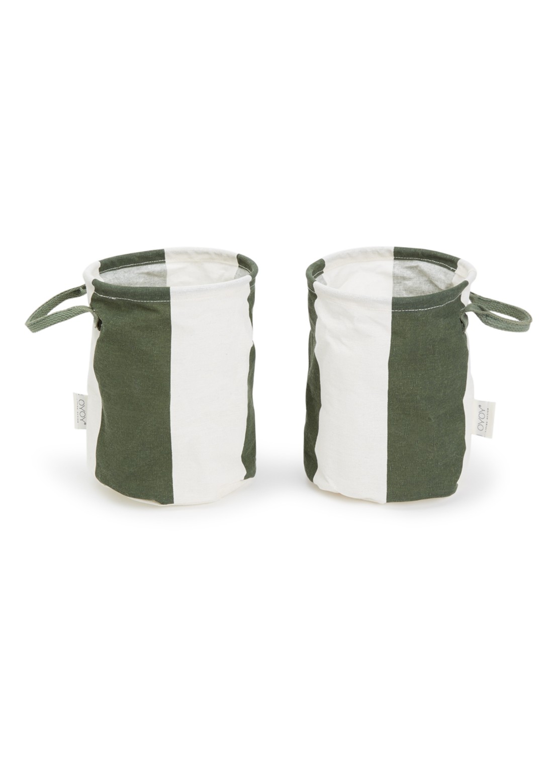 OYOY Living Design Kara Small opbergmand 22 cm set van 2  - voorkant bronsgroen