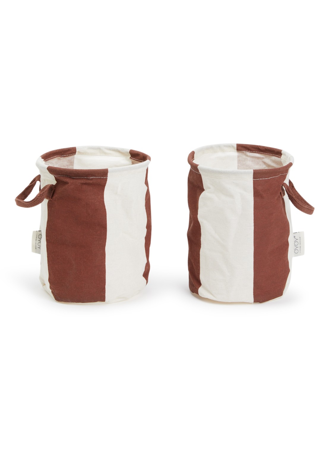 OYOY Living Design Kara Small opbergmand 22 cm set van 2  - voorkant 2 bruin