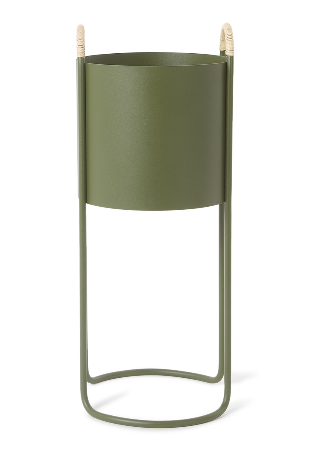 OYOY Living Design Maki plantenbak voor binnen 44 cm - voorkant olijfgroen