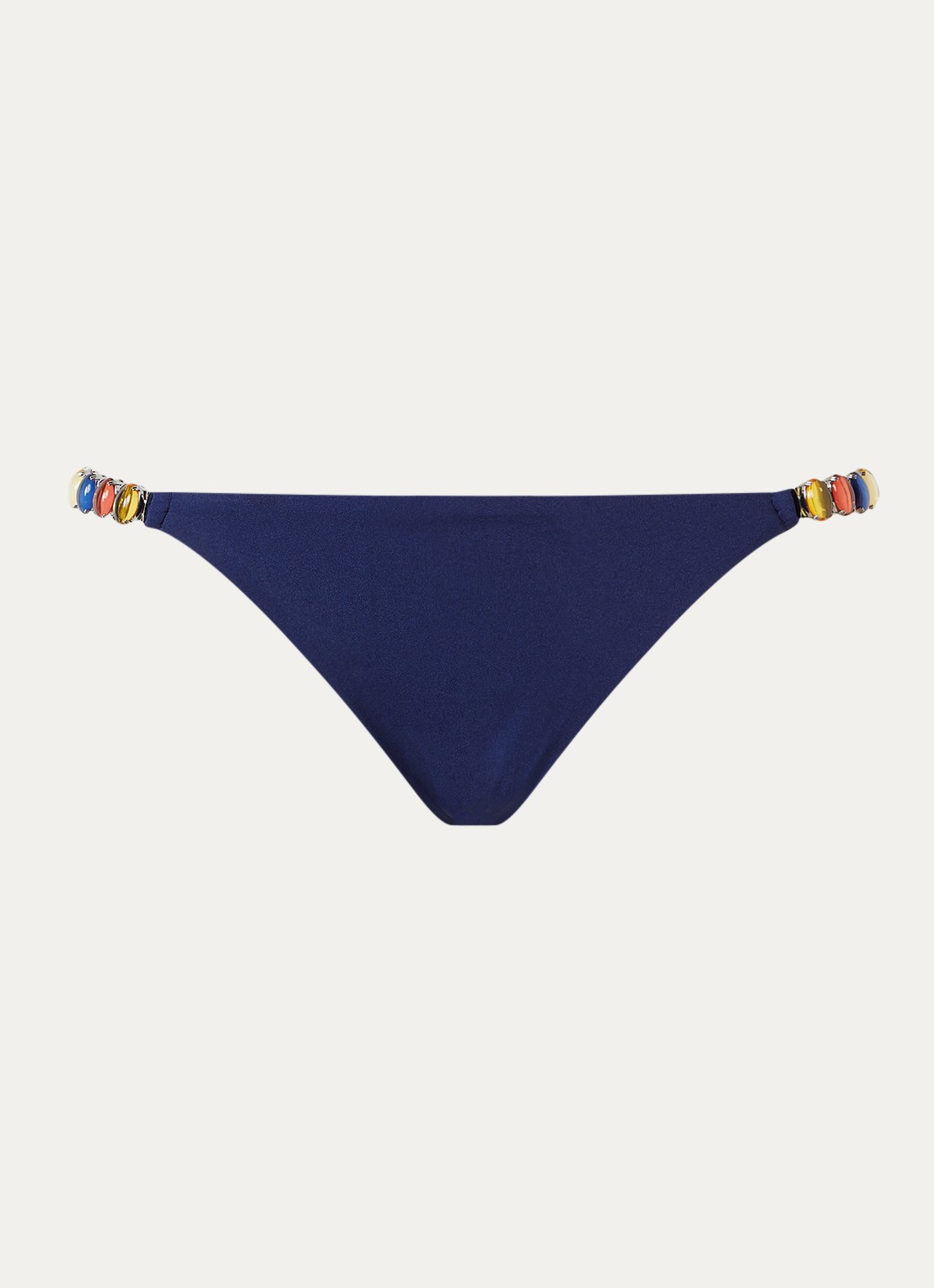 Pain de Sucre Clarence bikinislip met kralendecoratie - voorkant 2 donkerblauw