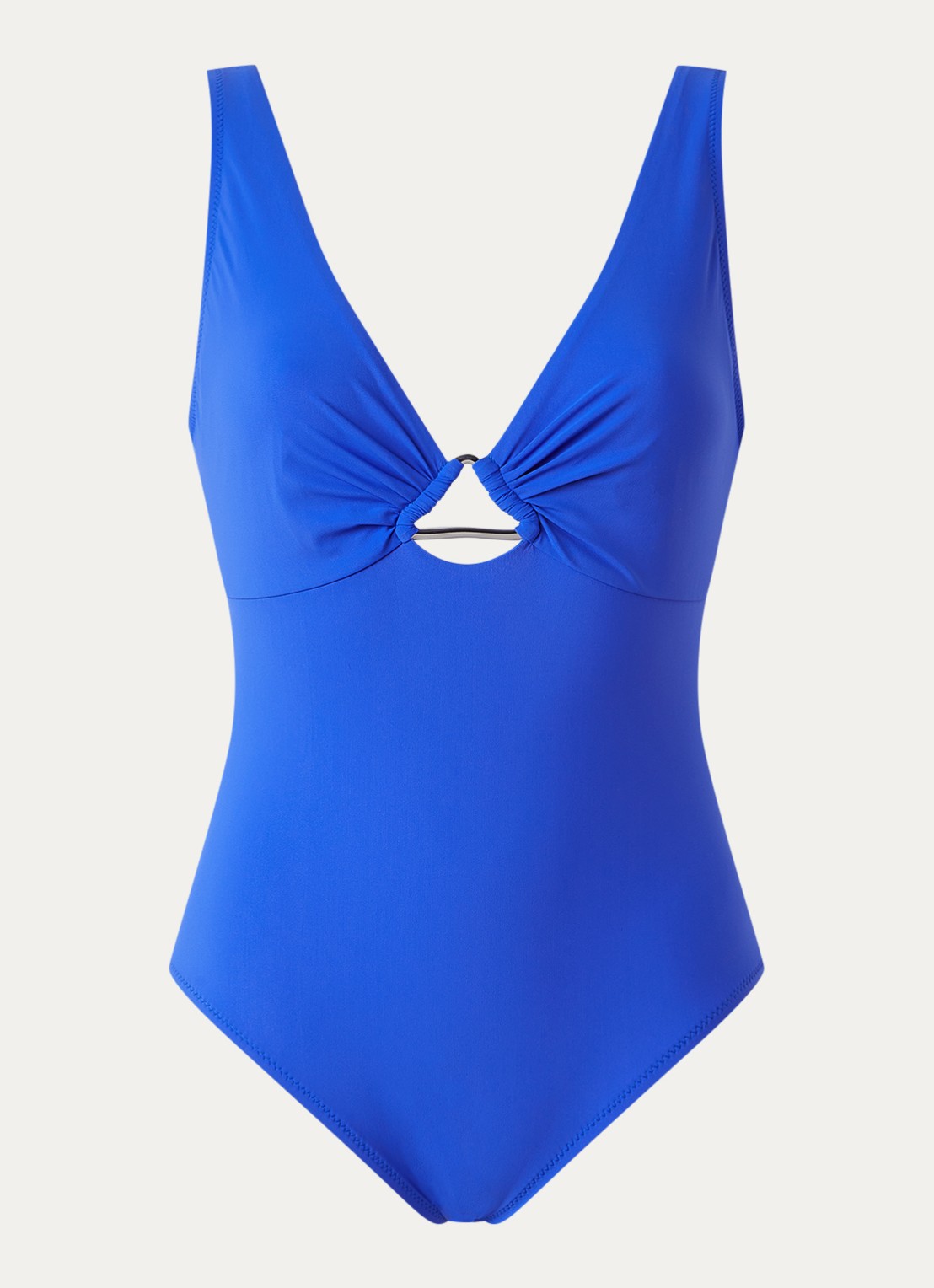 Pain de Sucre Delle 61 plunge badpak met rugdecolleté - voorkant 2 kobaltblauw