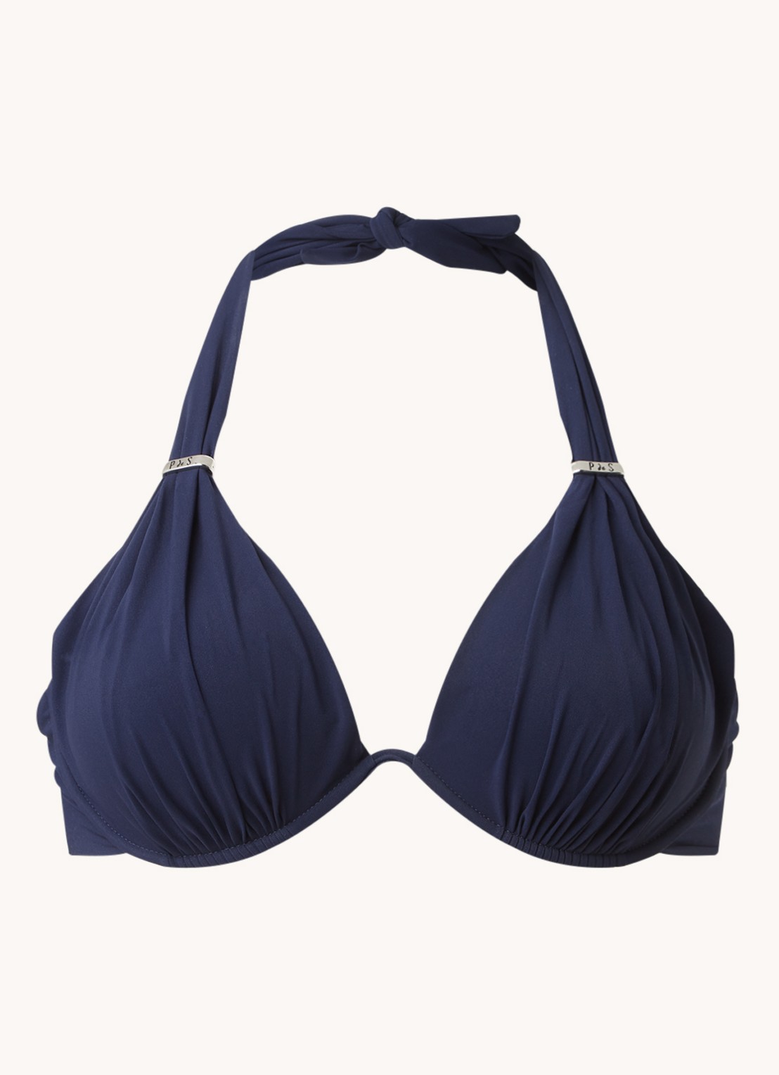 Pain de Sucre Fabia halter bikinitop met beugel - voorkant donkerblauw