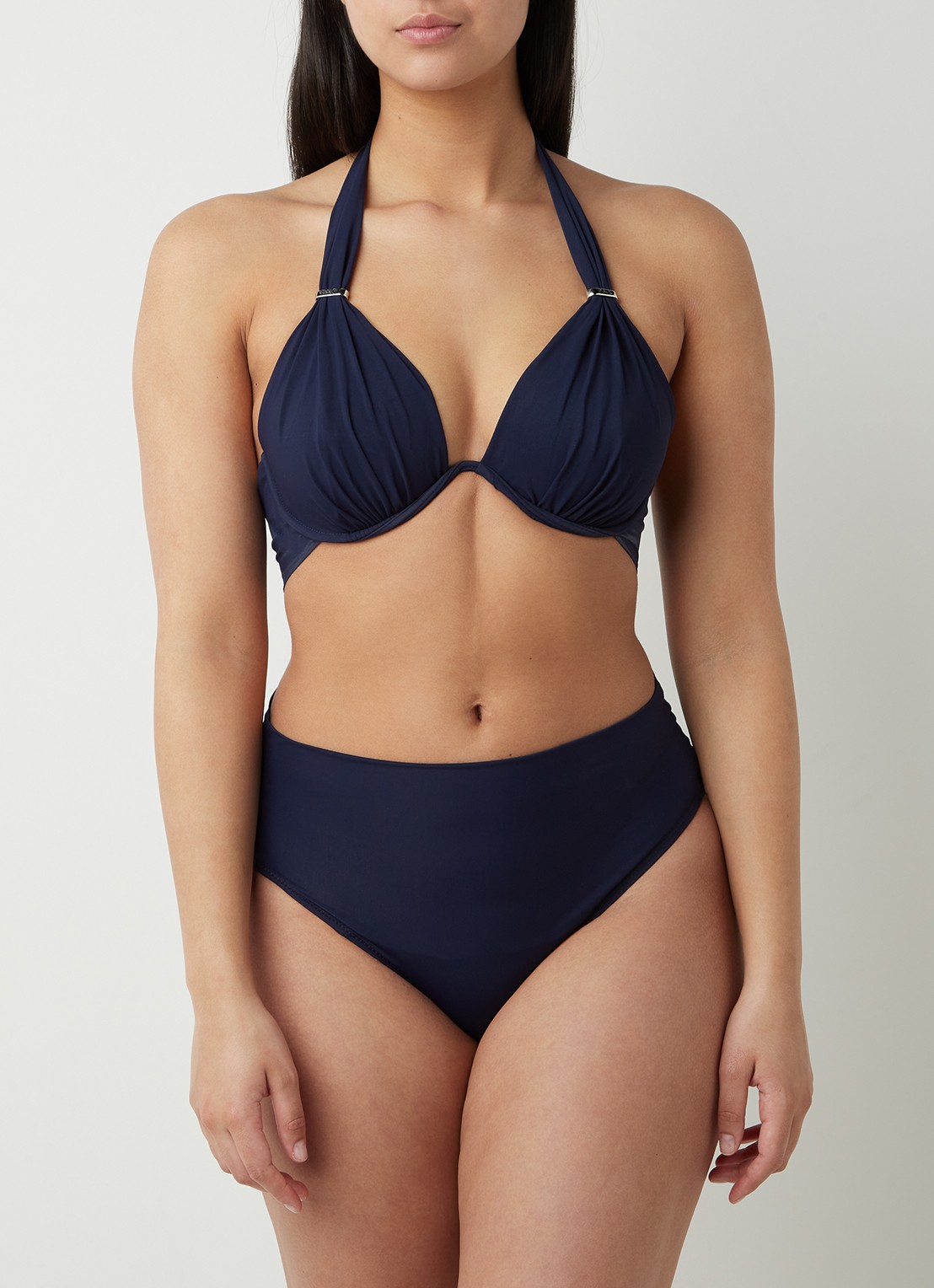 Pain de Sucre Fabia halter bikinitop met beugel - voorkant 2 donkerblauw