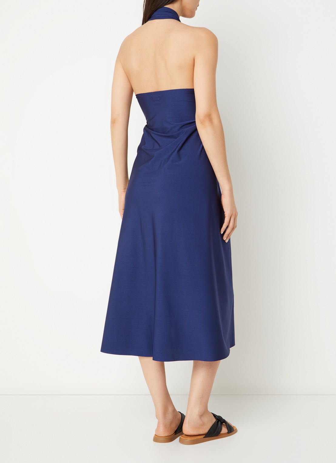 Pain de Sucre Petra maxi strand- halterjurk  - achterkant 4 blauw