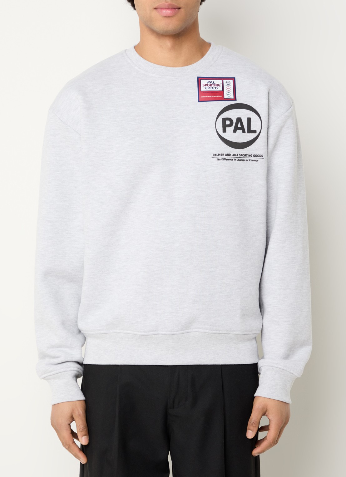 PAL Sporting Goods Game sweater met logoprint - detail 4 lichtgrijs