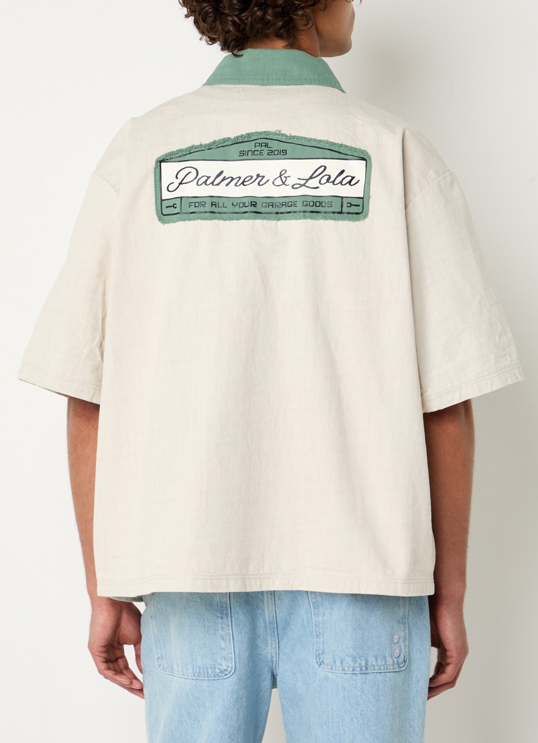 PAL Sporting Goods Garage Room overshirt met borstzak - detail beige