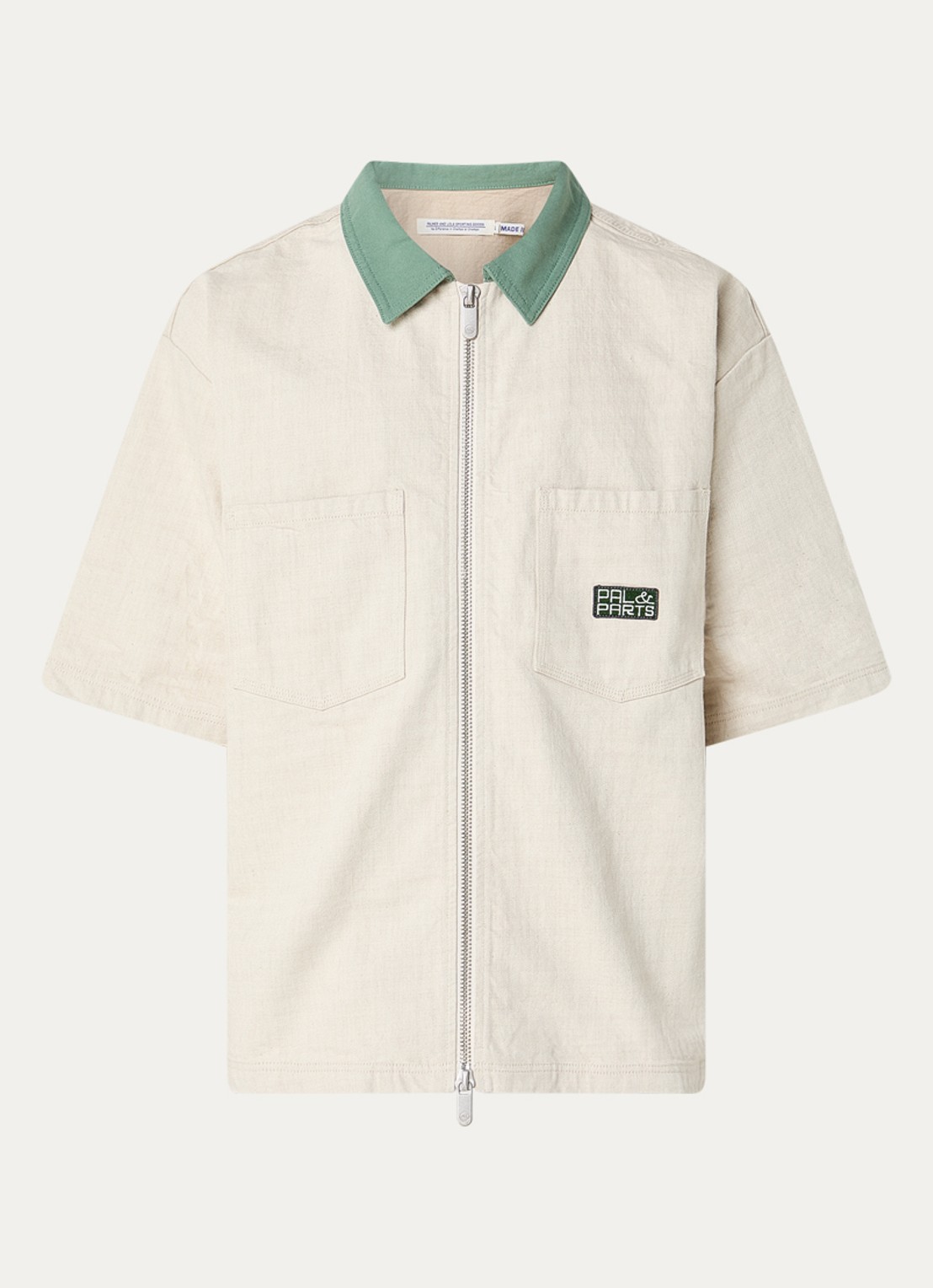 PAL Sporting Goods Garage Room overshirt met borstzak - voorkant 2 beige