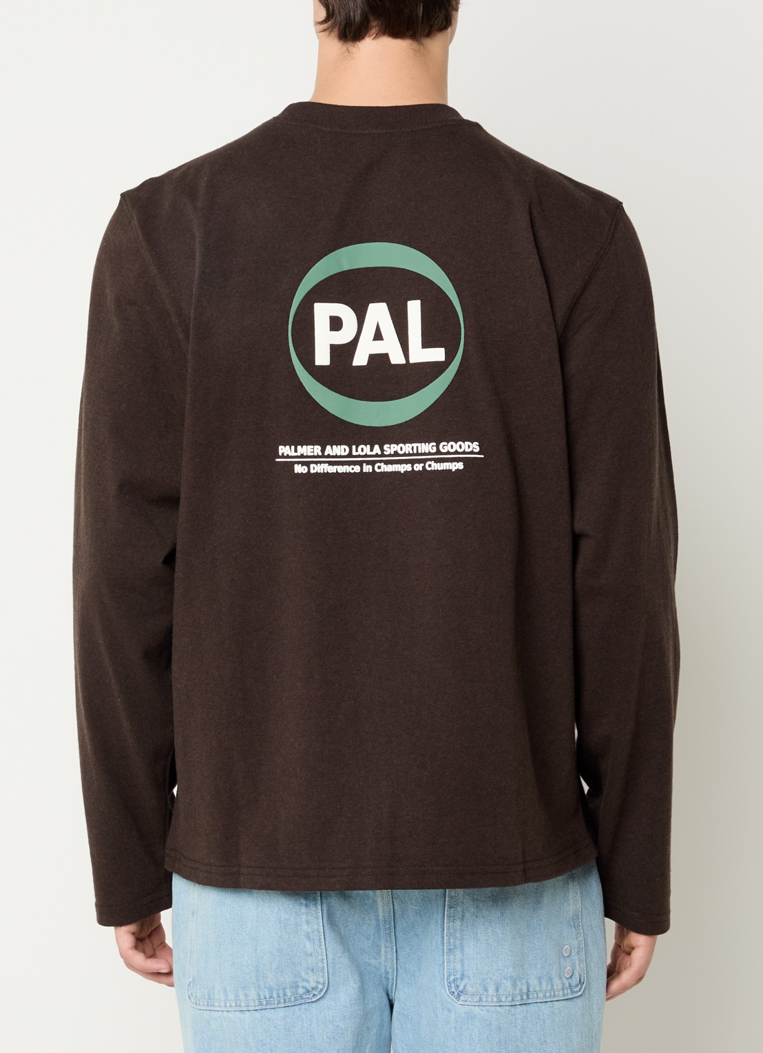 PAL Sporting Goods Longsleeve met logo- en backprint - detail 3 donkerbruin