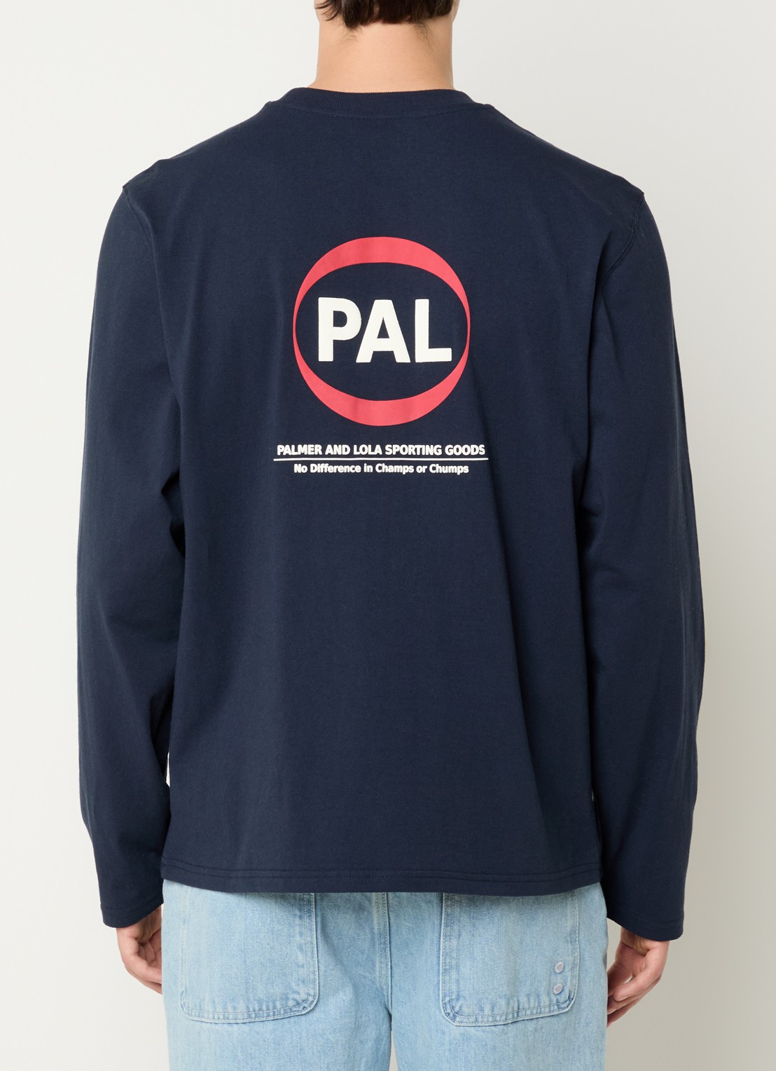 PAL Sporting Goods Longsleeve met logo- en backprint - detail 3 donkerblauw