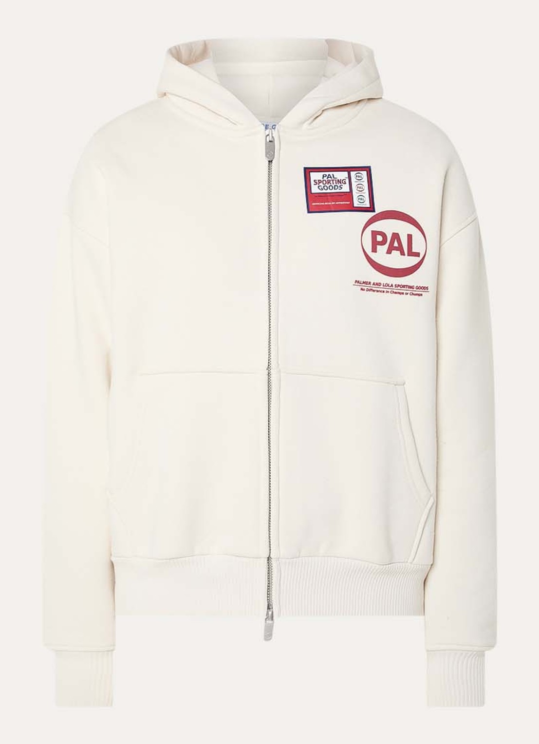 PAL Sporting Goods Pre game hoodie met logoprint - voorkant 4 beige