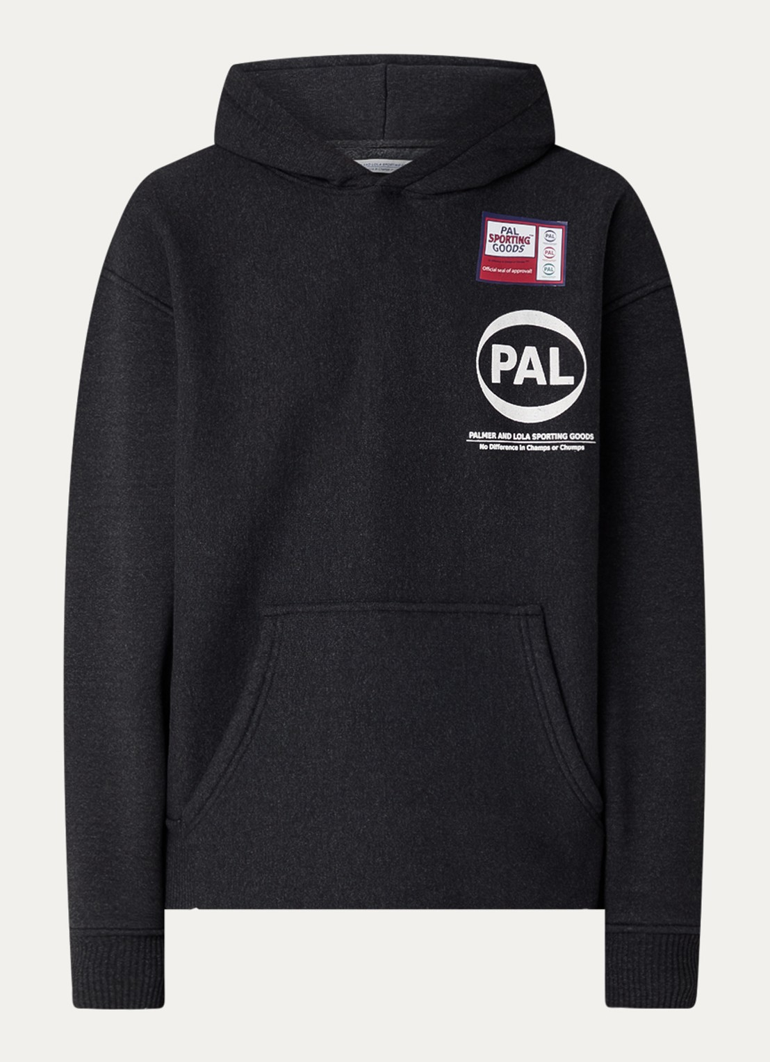 PAL Sporting Goods Pre Game oversized hoodie met logo - voorkant 3 zwart