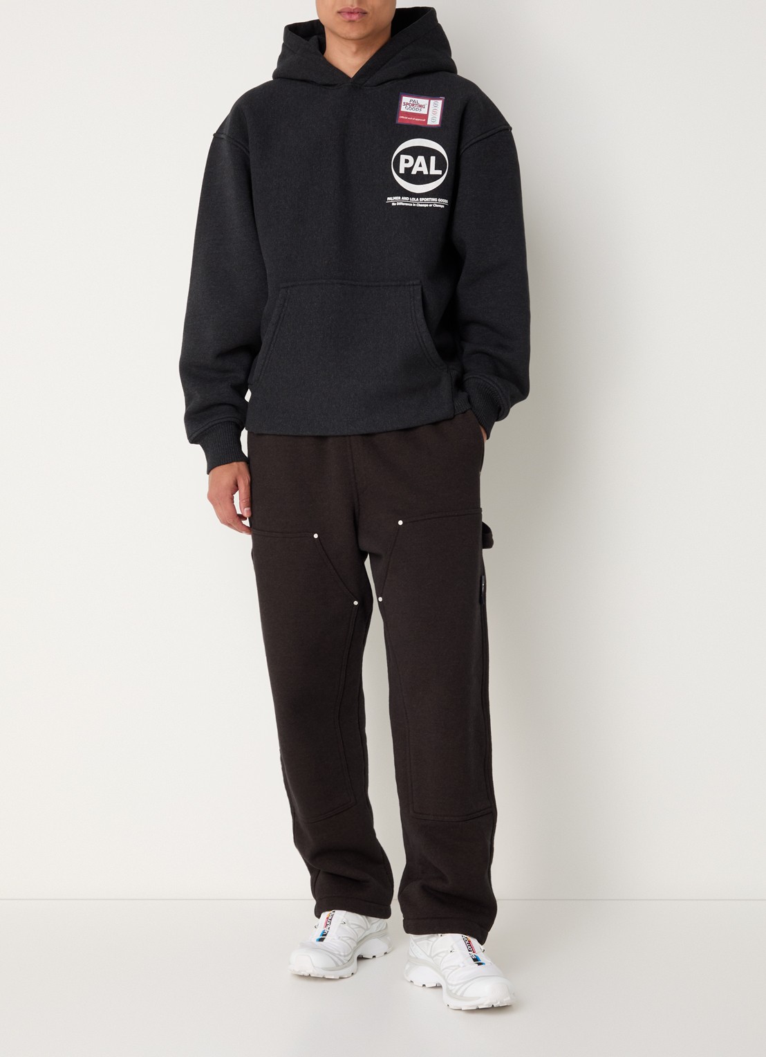 PAL Sporting Goods Pre Game oversized hoodie met logo - voorkant 4 zwart