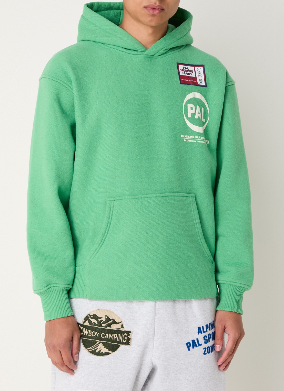 PAL Sporting Goods Pre Game oversized hoodie met logo - detail groen