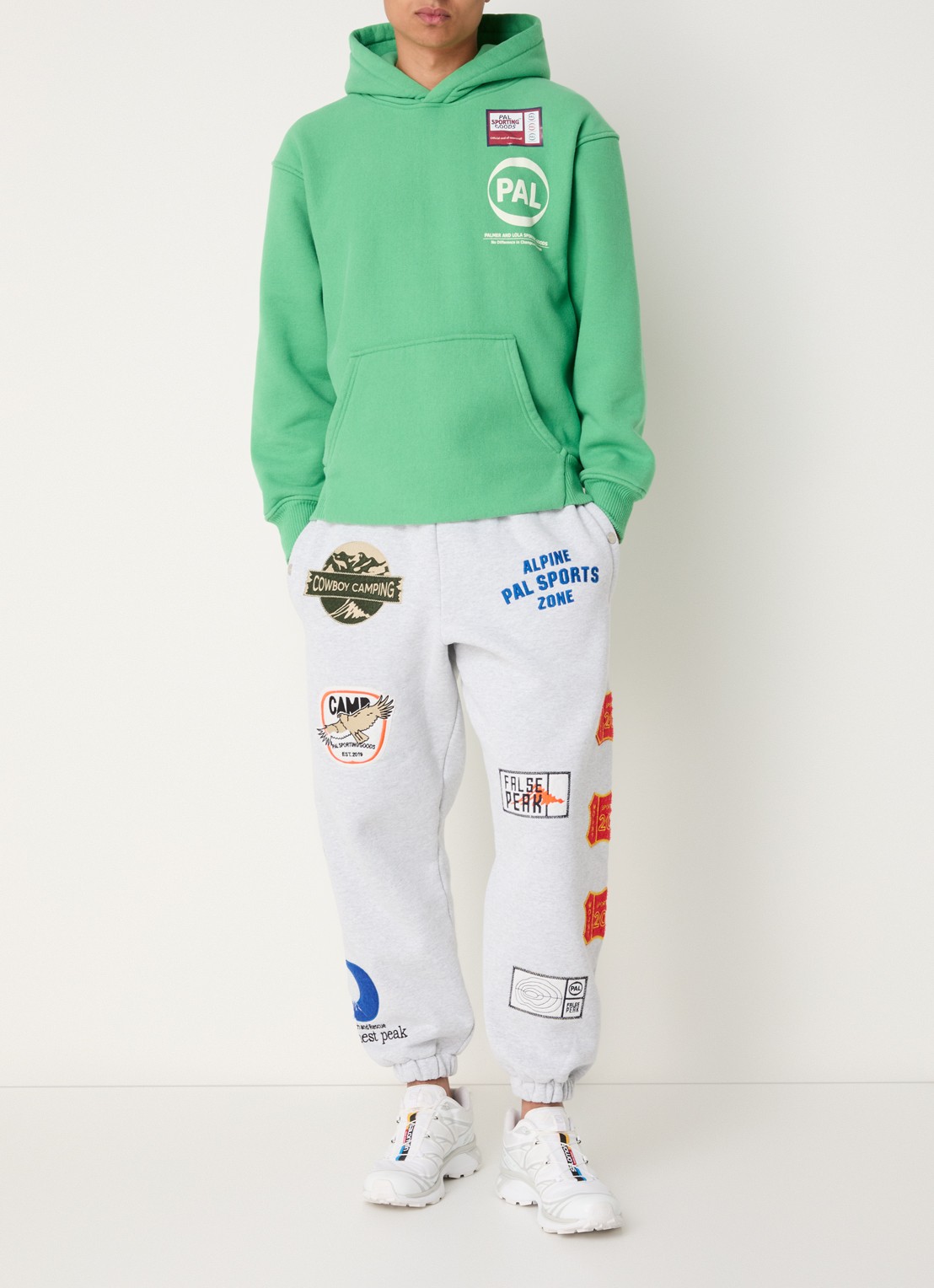 PAL Sporting Goods Pre Game oversized hoodie met logo - voorkant 4 groen