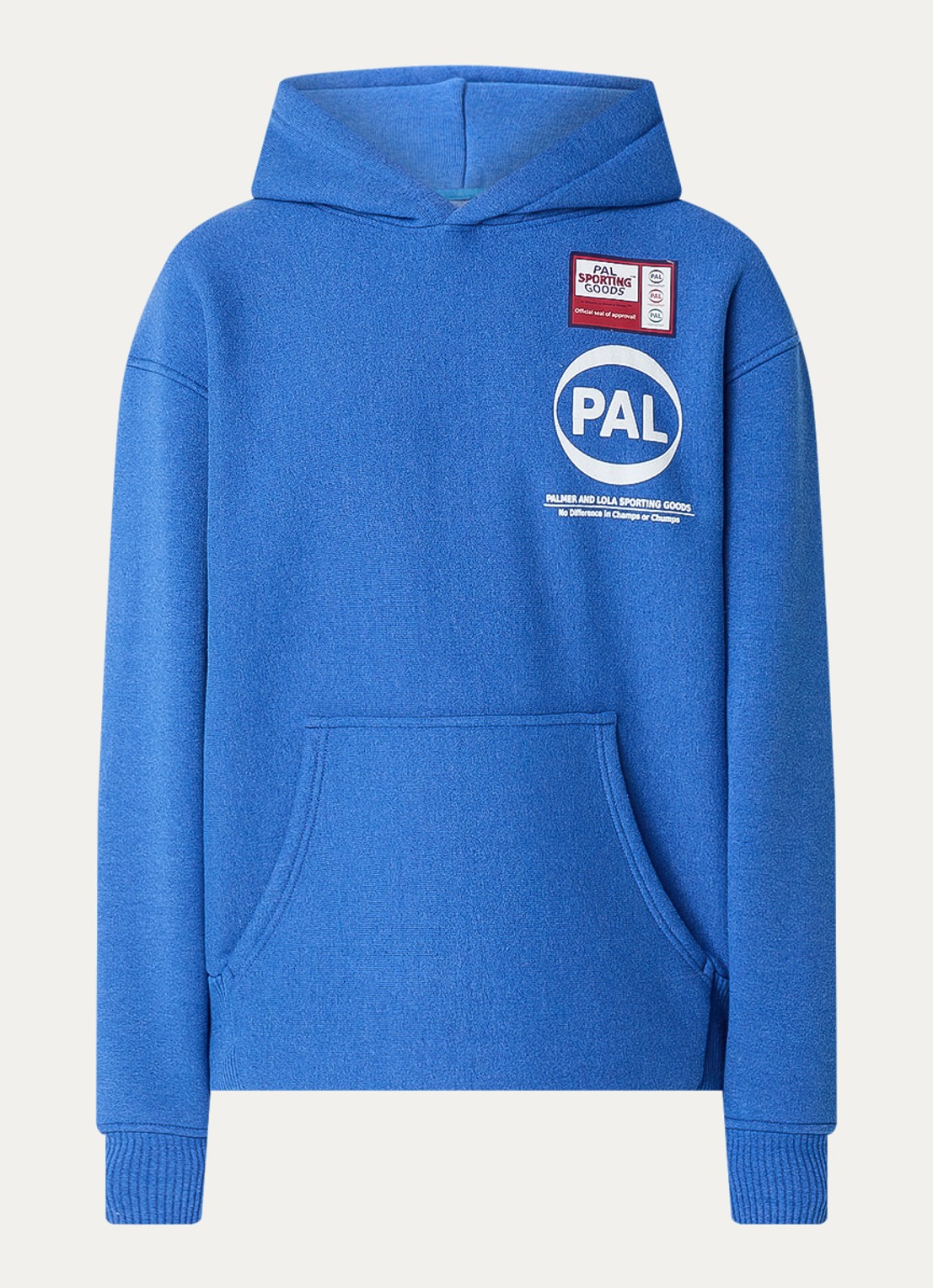 PAL Sporting Goods Pre Game oversized hoodie met logo - voorkant 3 blauw