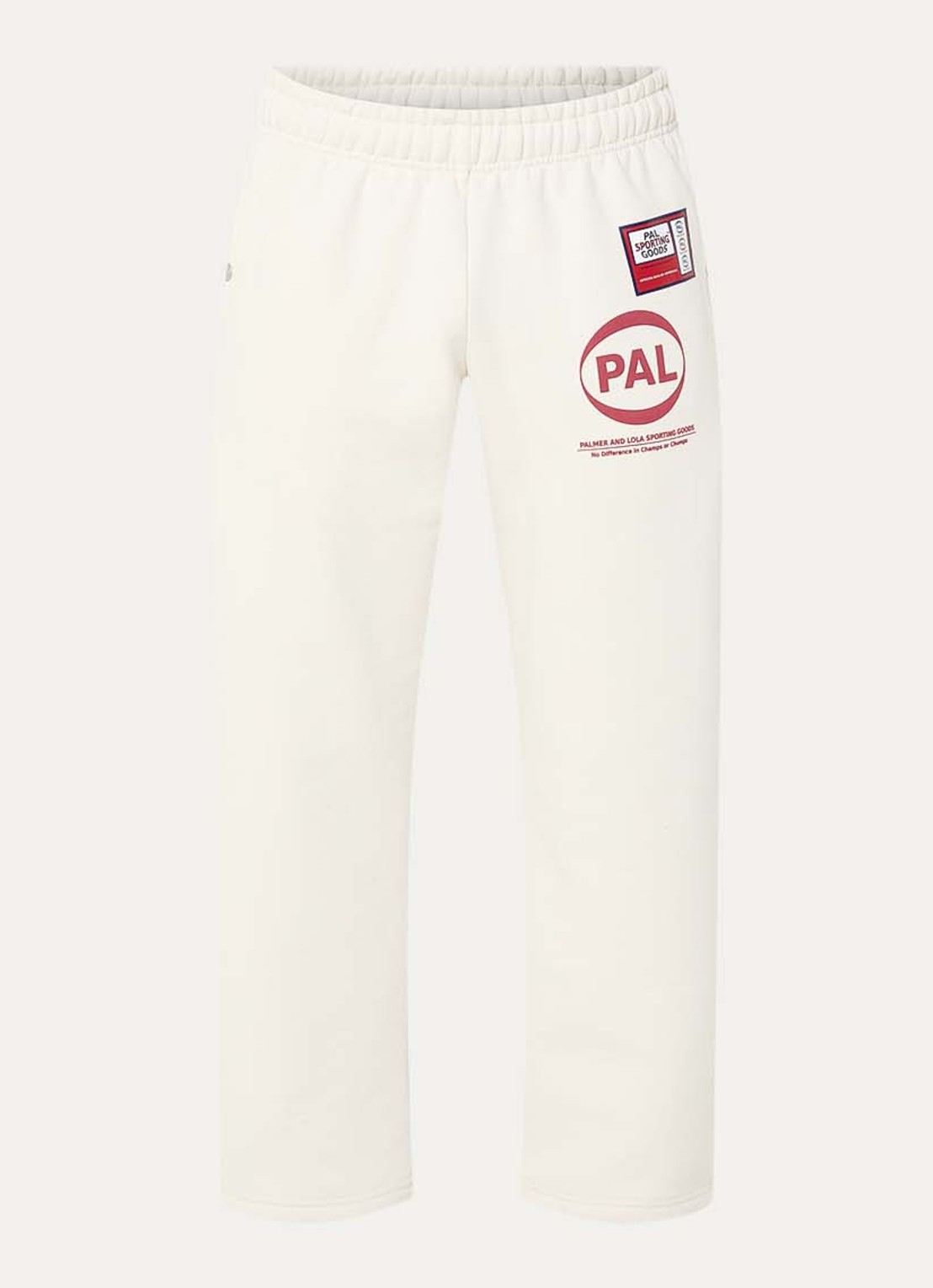 PAL Sporting Goods Pre game straight fit joggingsbroek met steekzakken en logo - voorkant beige