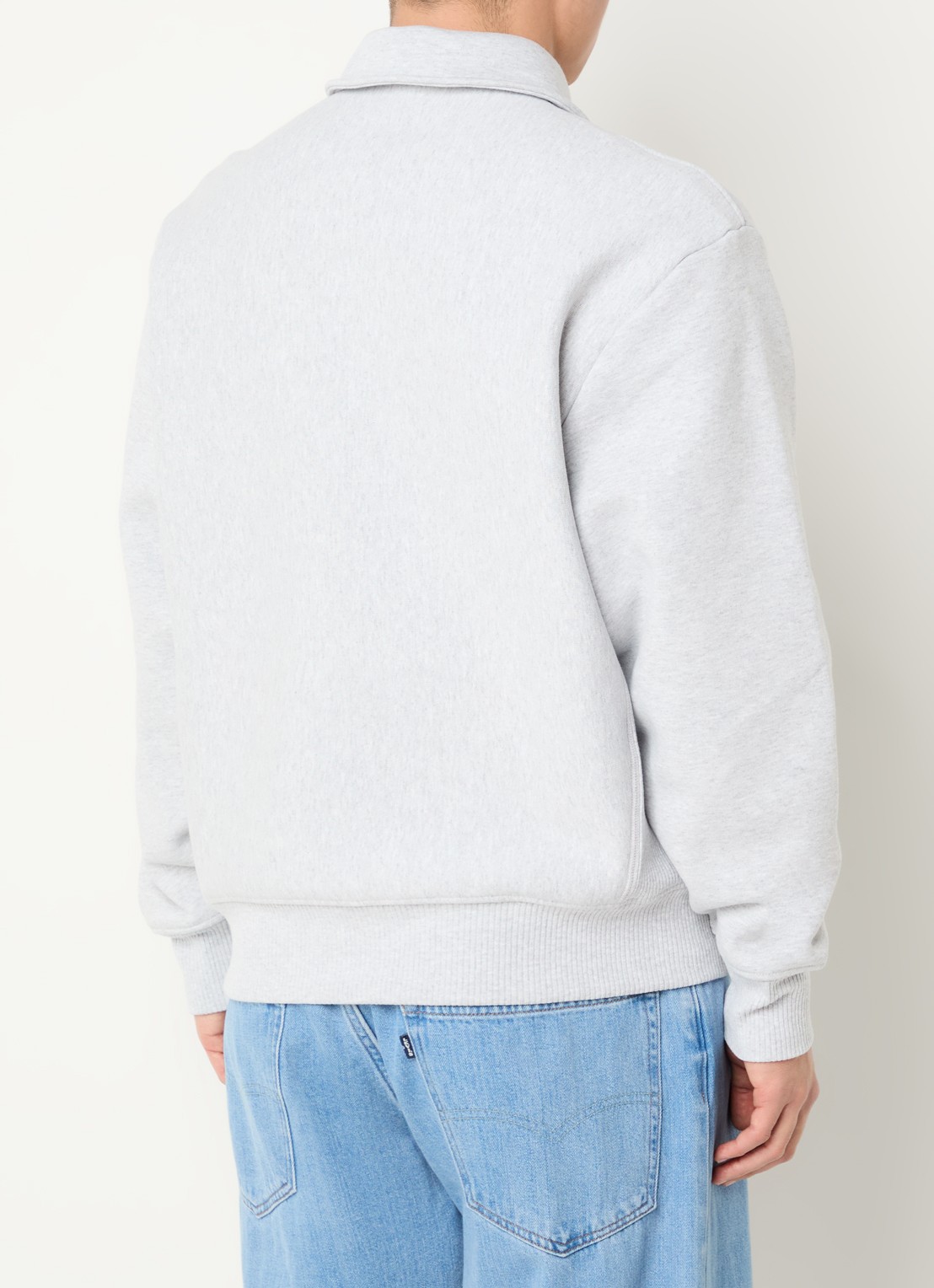 PAL Sporting Goods Pre game sweater met halve rits en logo - achterkant 3 grijsmele
