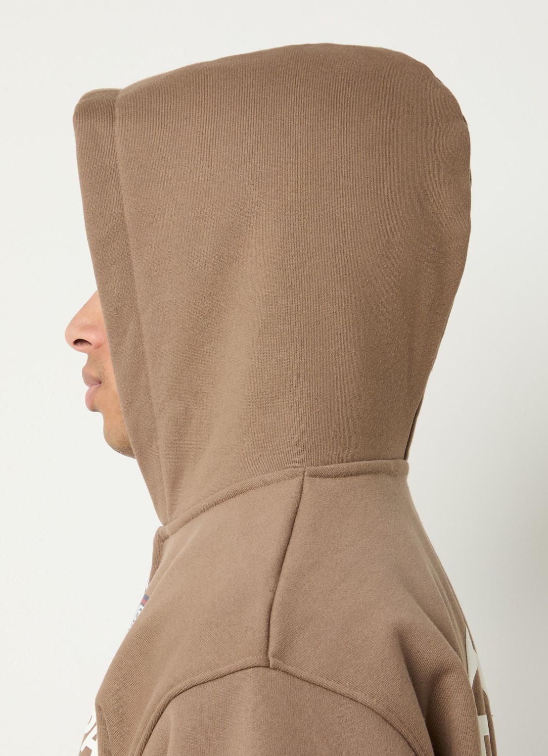 PAL Sporting Goods Pre game sweatvest met capuchon en logo - detail 2 donkerbeige