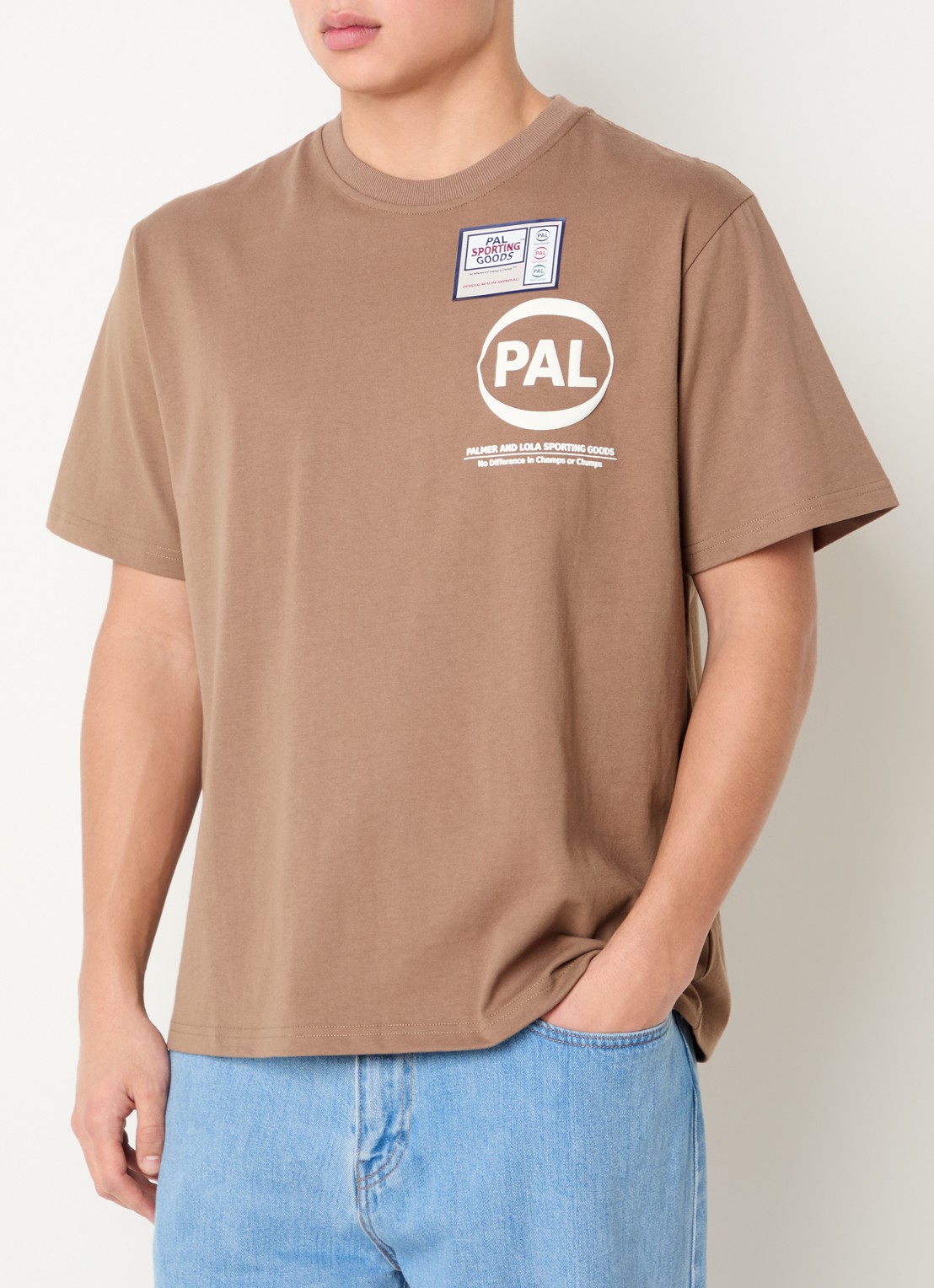 PAL Sporting Goods Pre Game T-shirt met logo- en backprint - achterkant 4 lichtbruin