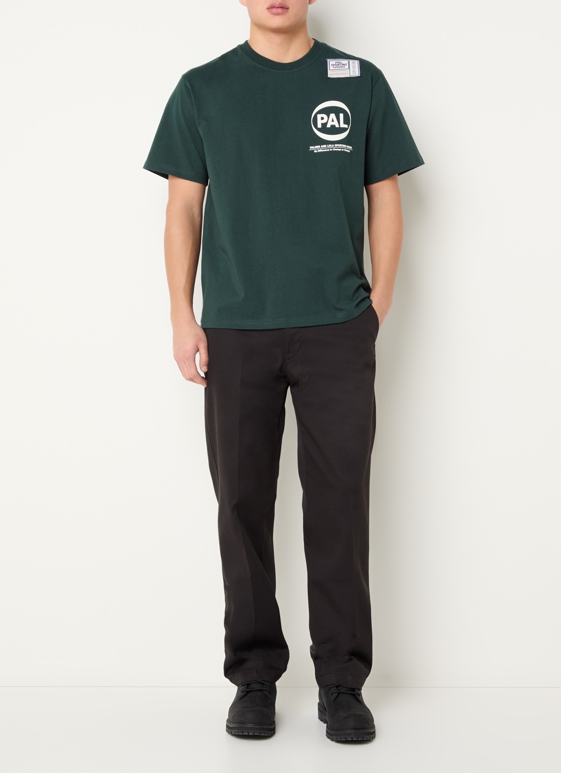 PAL Sporting Goods Pre Game T-shirt met logo- en backprint - voorkant 2 groen