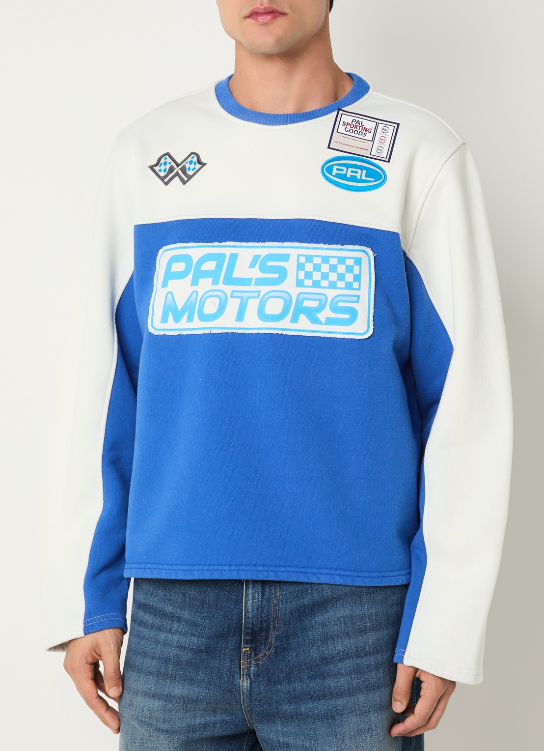 PAL Sporting Goods Race Day sweater met borduring - achterkant 4 kobaltblauw