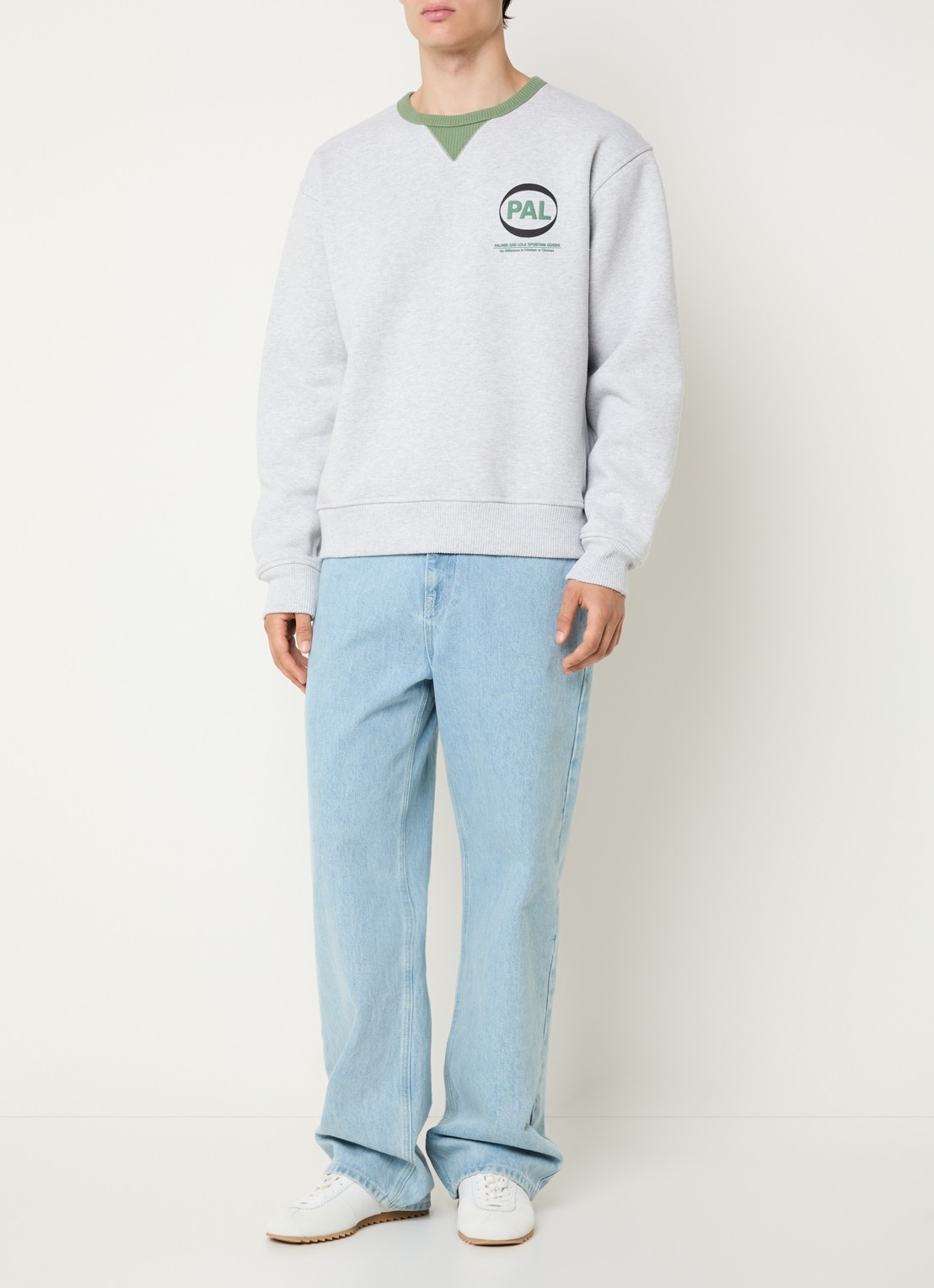 PAL Sporting Goods Sweater met logo - voorkant 4 grijsmele