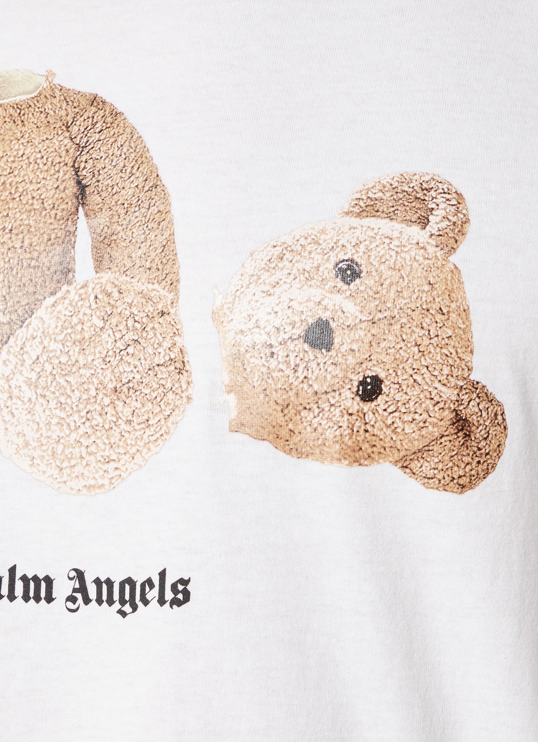 Palm Angels Bear T-shirt met front-en backprint - detail 2 wit
