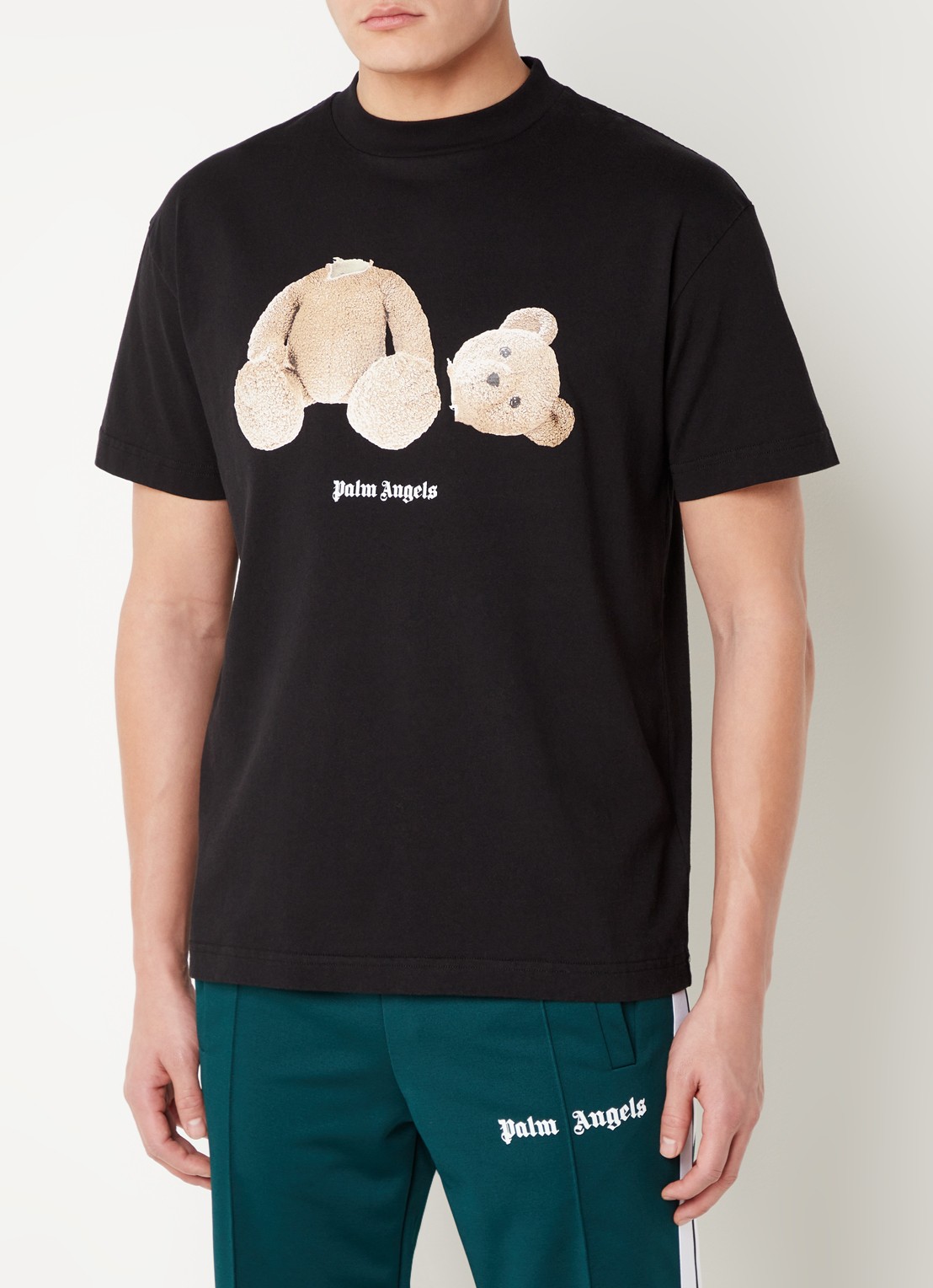 Palm Angels Bear T-shirt met front-en backprint - detail 3 zwart