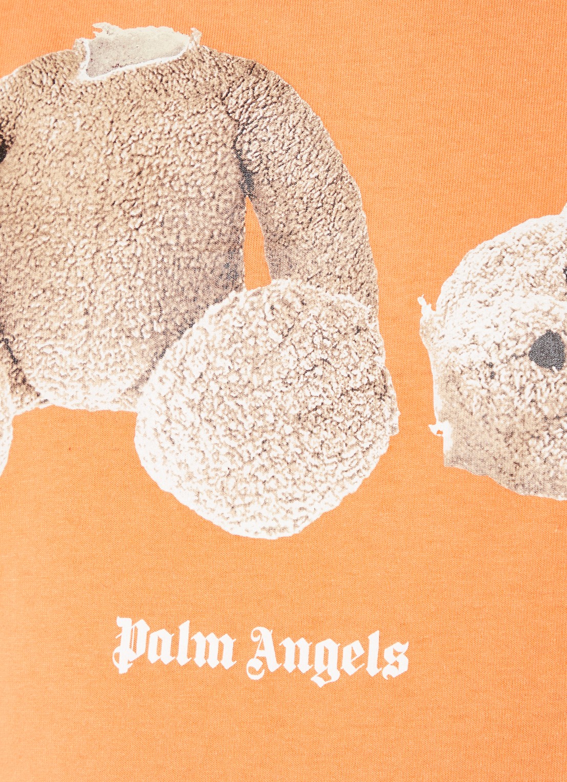 Palm Angels Bear T-shirt met front-en backprint - detail 4 oranje