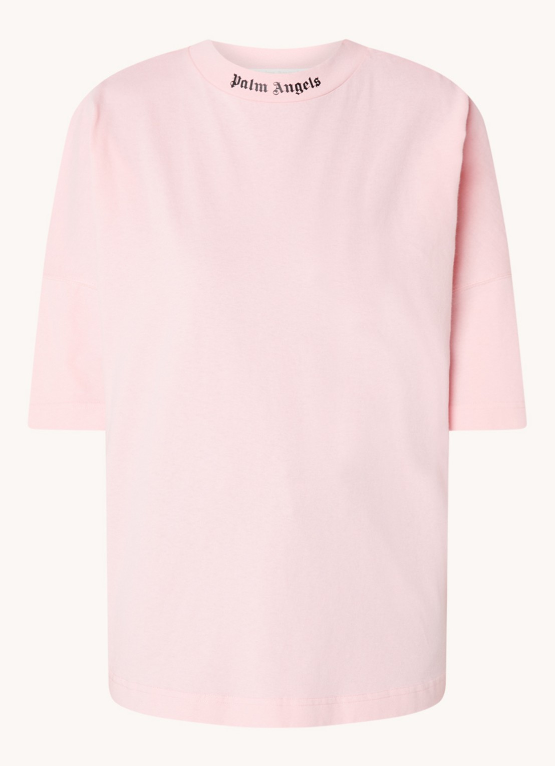 Palm Angels Oversized T-shirt met logo- en backprint - voorkant 3 roze