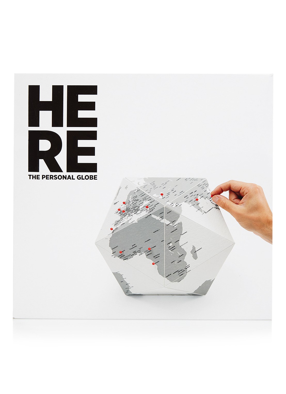 Palomar The Personal Globe wereldbol 30 cm - voorkant wit