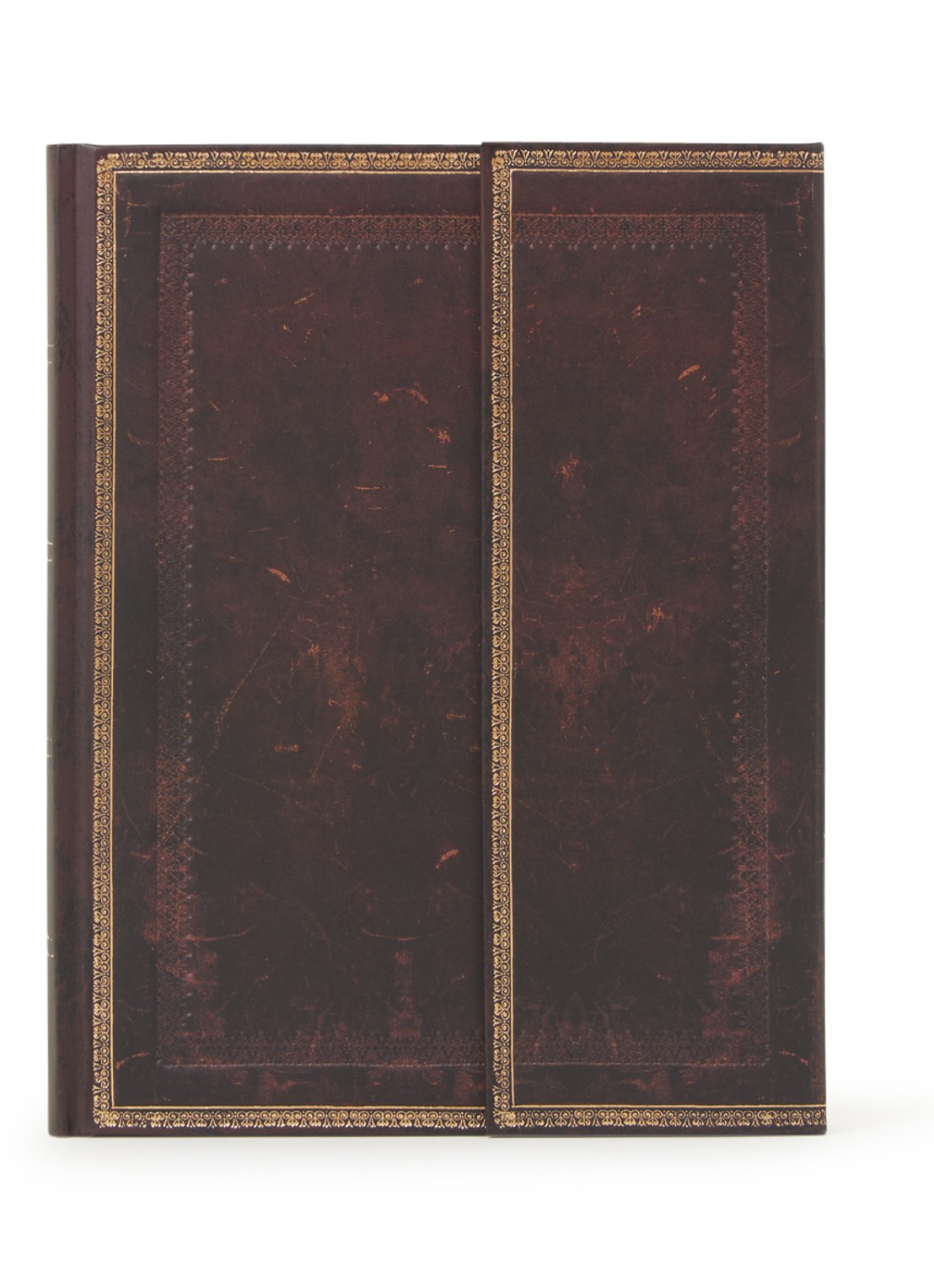 Paperblanks Black Moroccan Ultra notitieboek 23 x 18 cm - voorkant donkerbruin