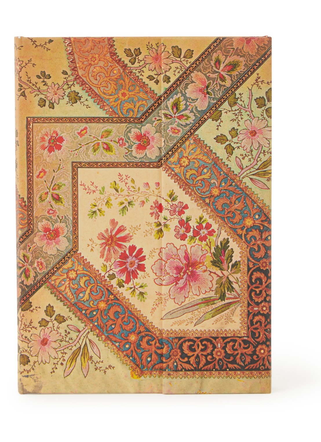 Paperblanks Filigree Floral Ivory gelinieerd notitieboek 13 x 18 cm - voorkant lichtbruin