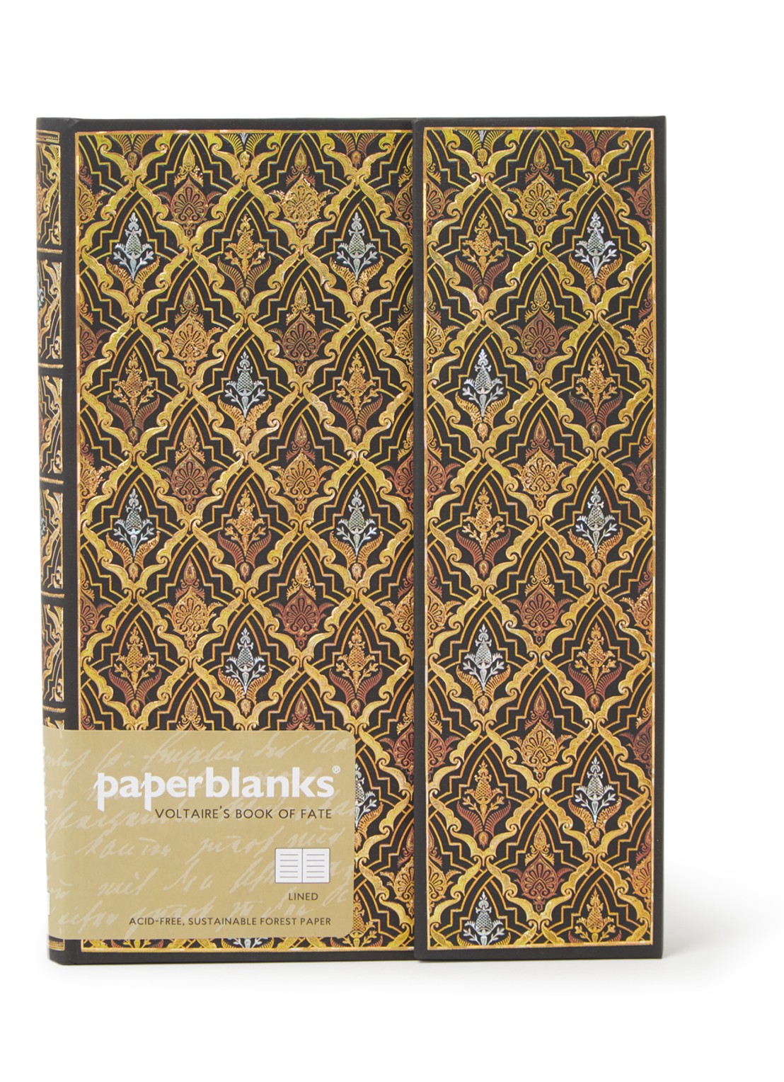 Paperblanks Hardcover Notebook Destiny Mid notitieboek - voorkant 2 goud