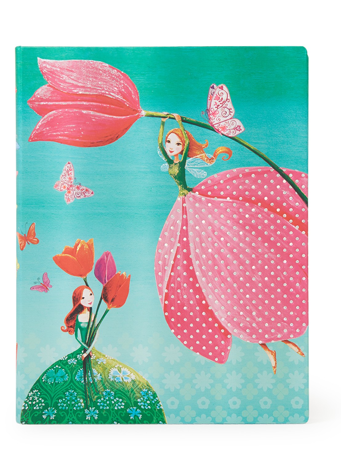 Paperblanks Joyous Springtime notitieboek 23 x 18 cm - voorkant zeegroen