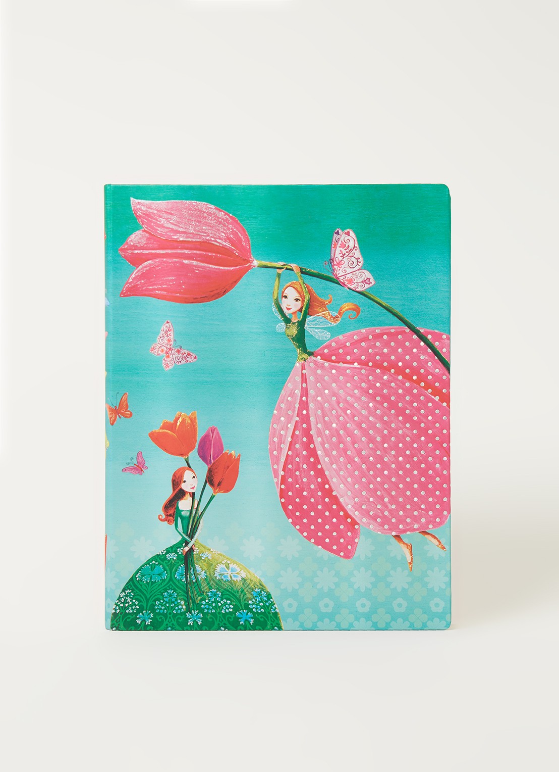 Paperblanks Joyous Springtime notitieboek 23 x 18 cm - voorkant 2 zeegroen